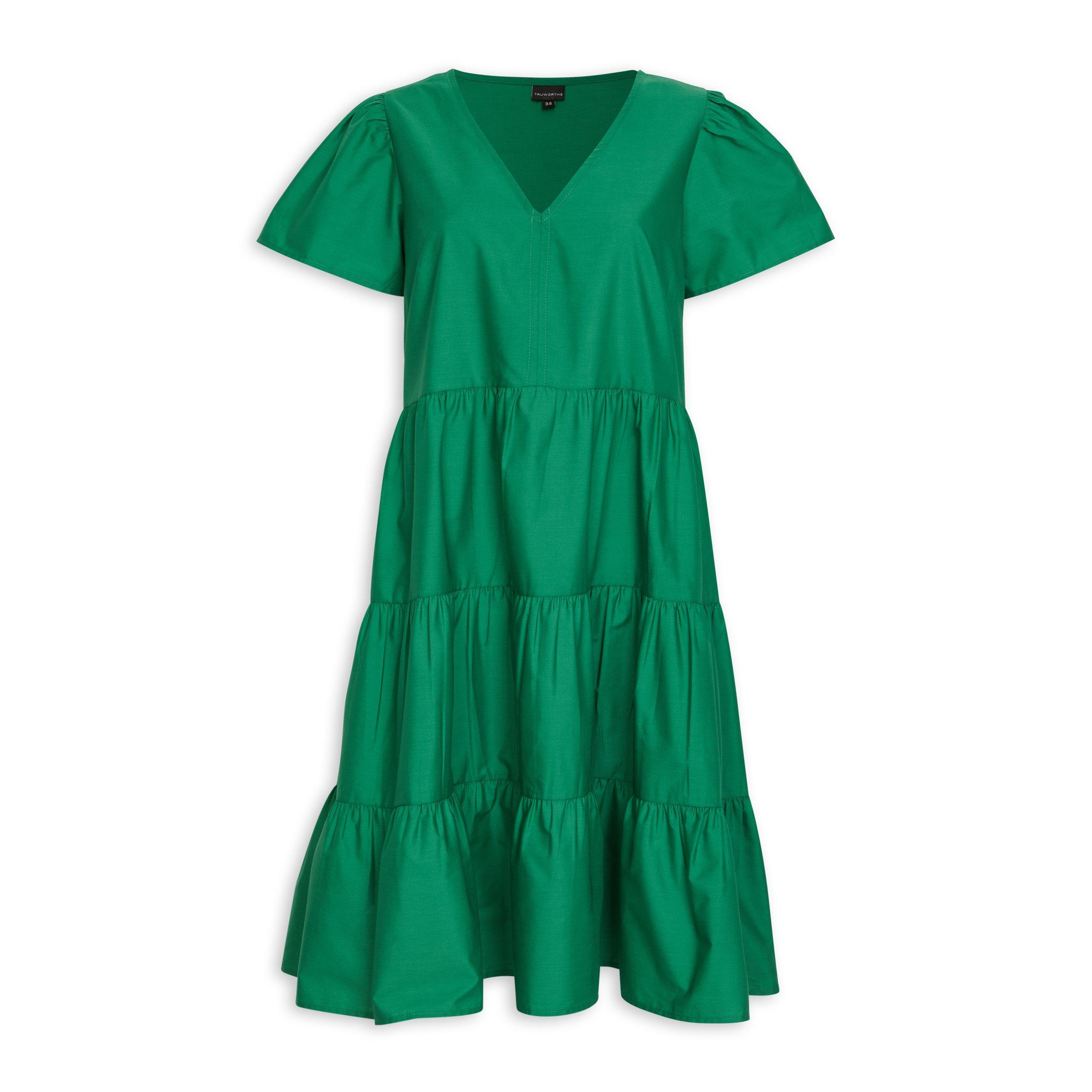 Green Tiered Dress (3145904) | Truworths