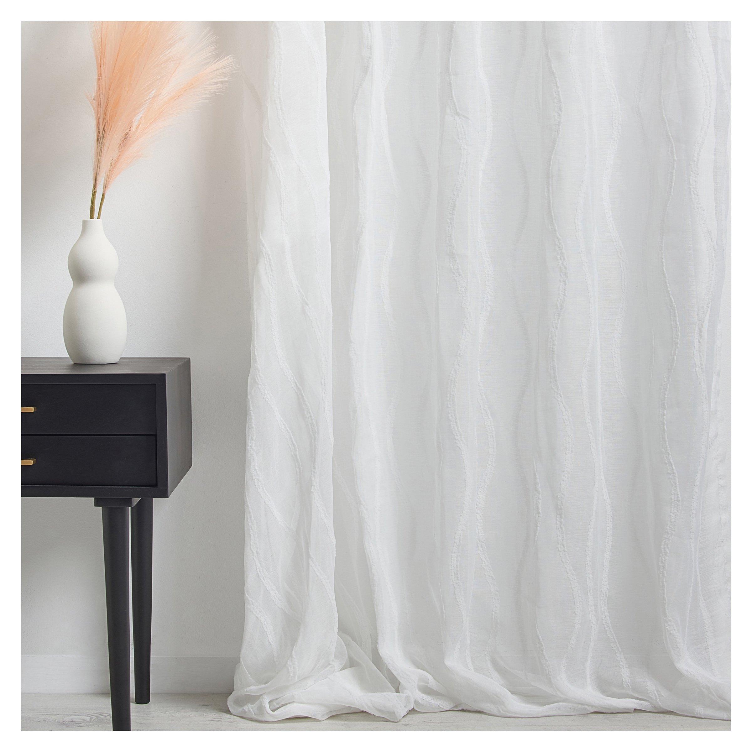 Tufted Wave Sheer Eyelet Curtain (3146043) | Loads of Living