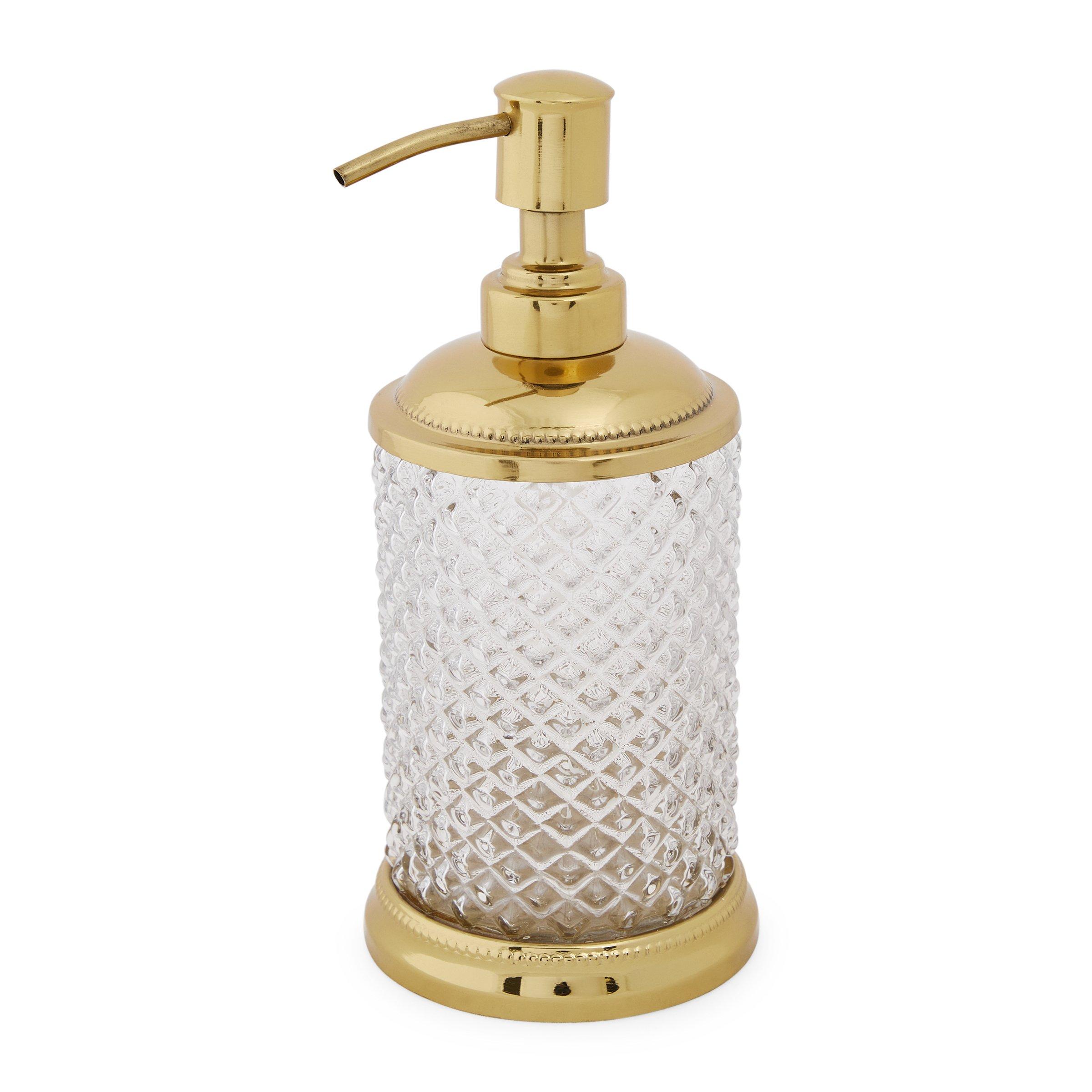 Elevate Your Bathroom with Luxury Gold Glass Soap Dispenser | Premium ...