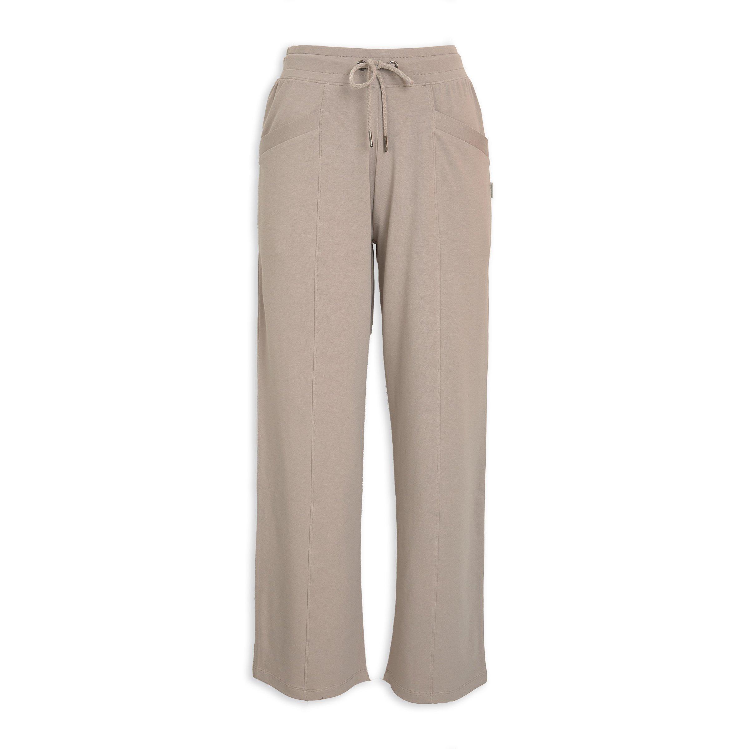 Beige Straight Leg Fleece Pants (3146279) | Earthaddict