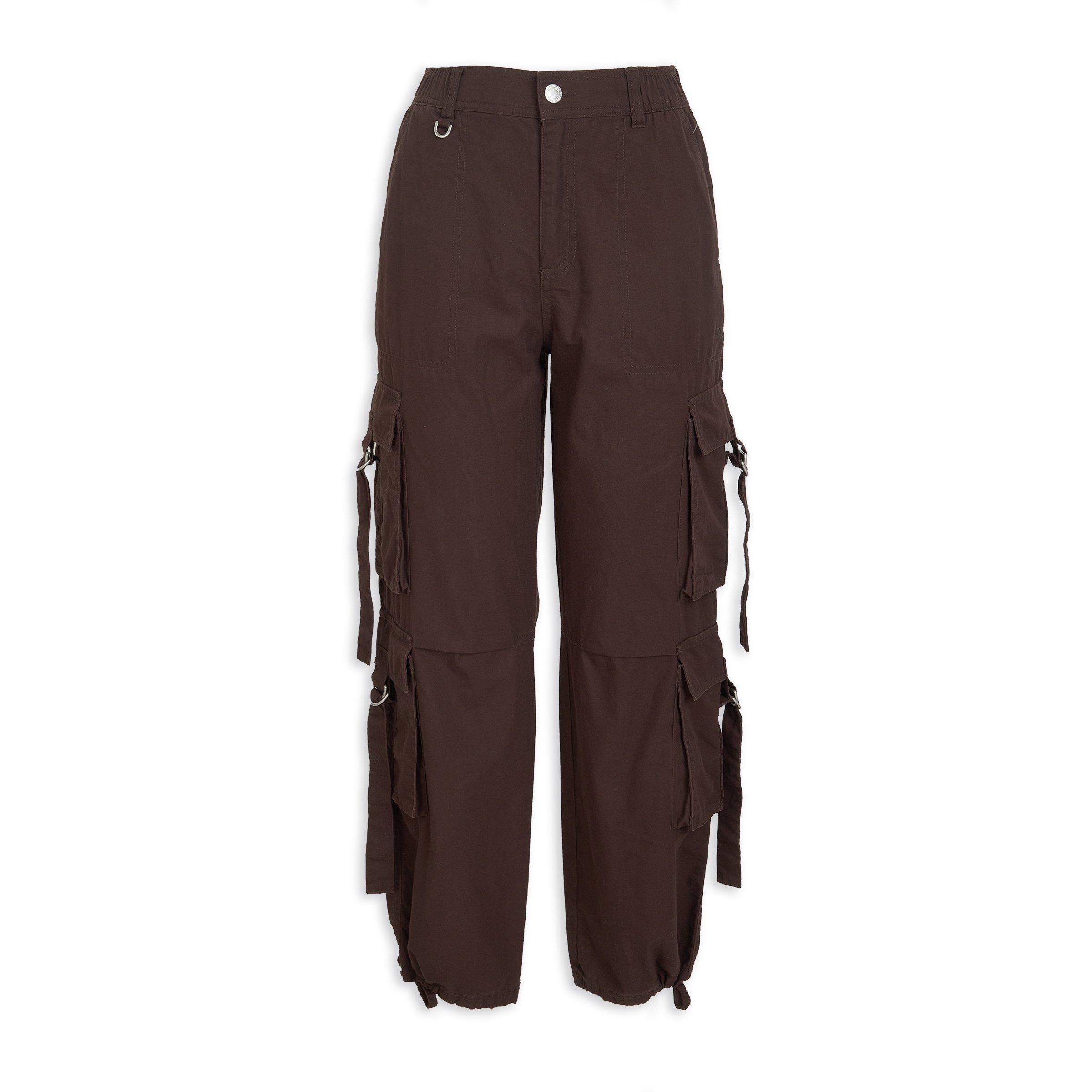 Brown Cuffed Utility Pants (3146627) TRS