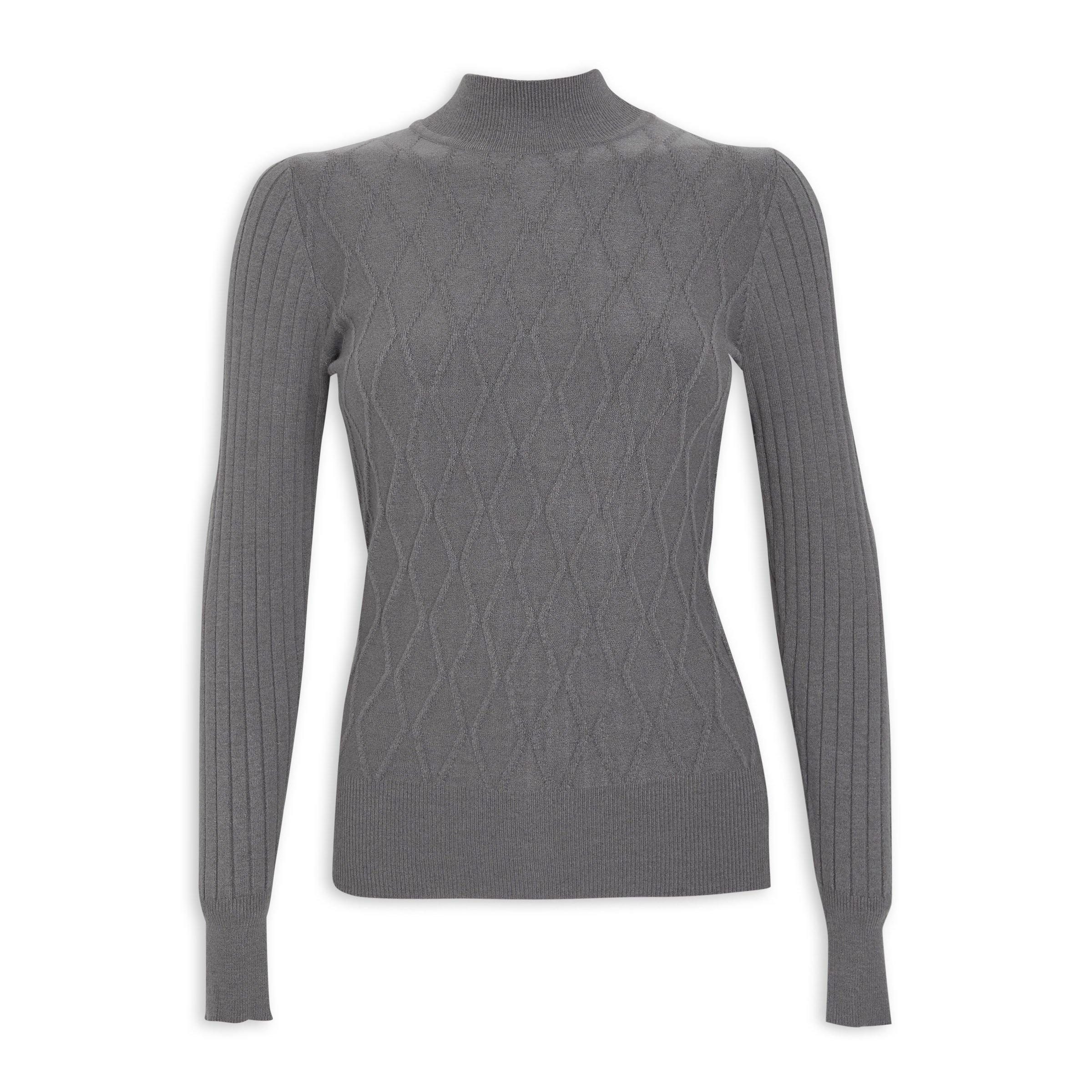 Grey Turtleneck Knit Top (3147286) | Truworths