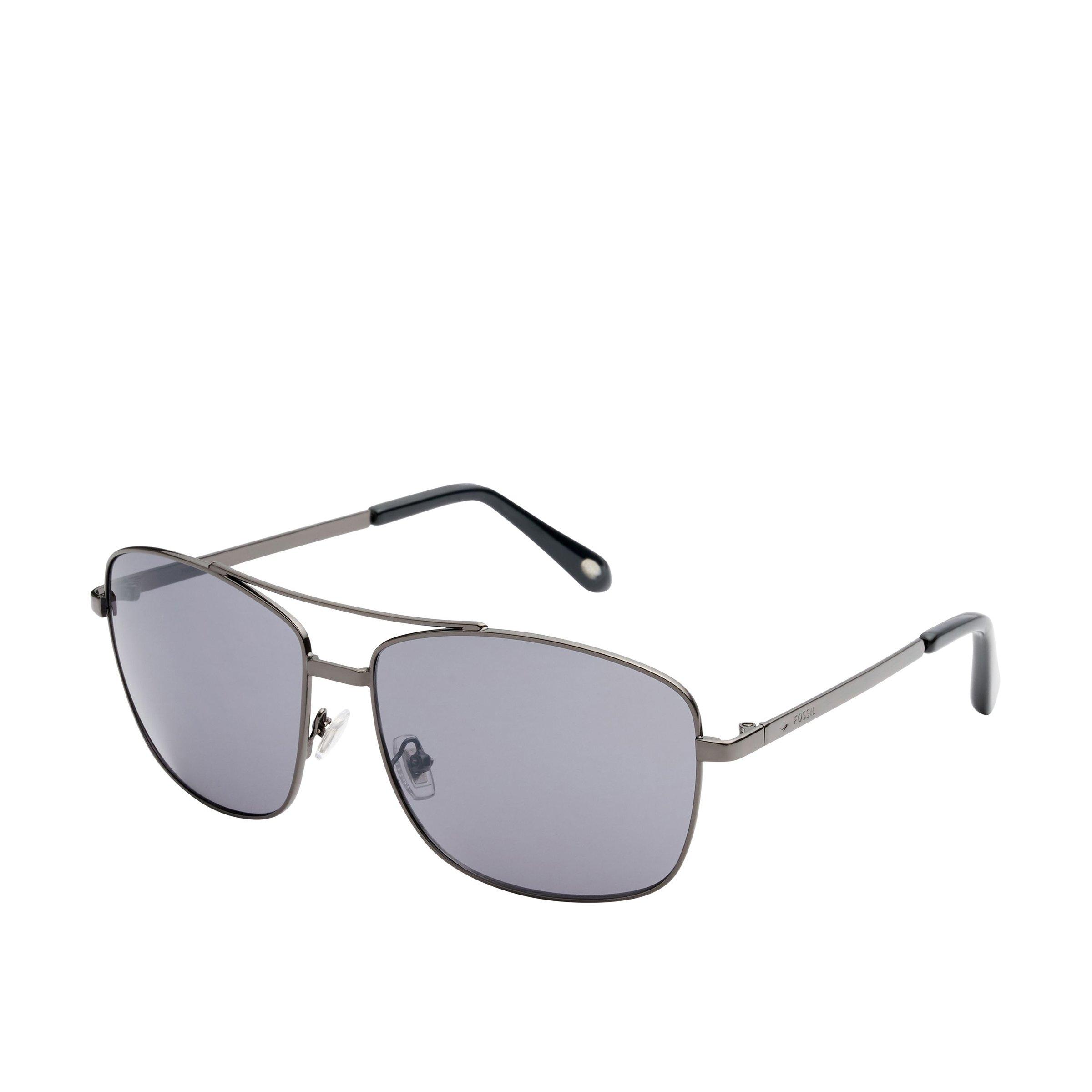 Gunmetal Pilot Premium Sunglasses (3147641) | Fossil