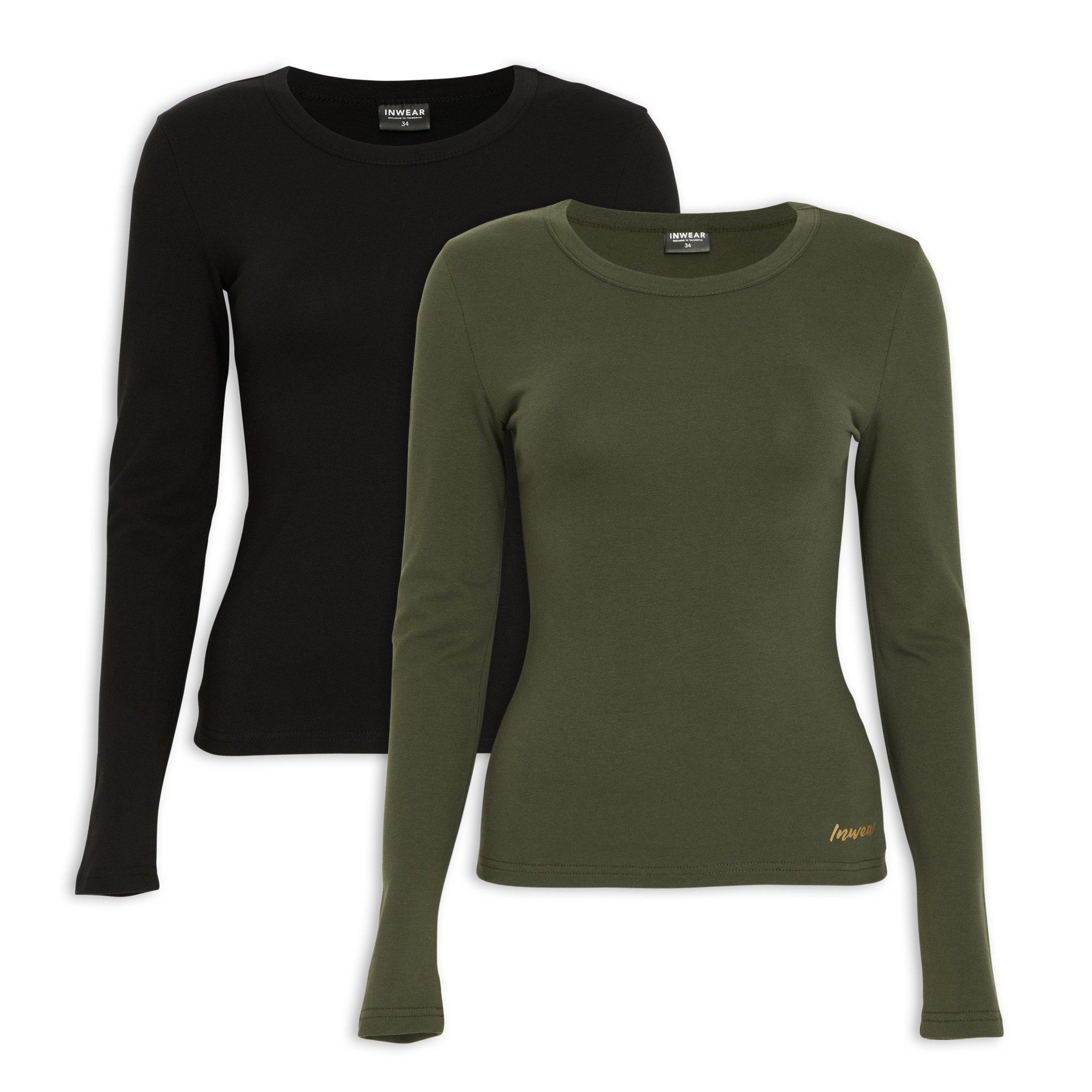 2 In 1 Cinched Waist Long Sleeve T-Shirts