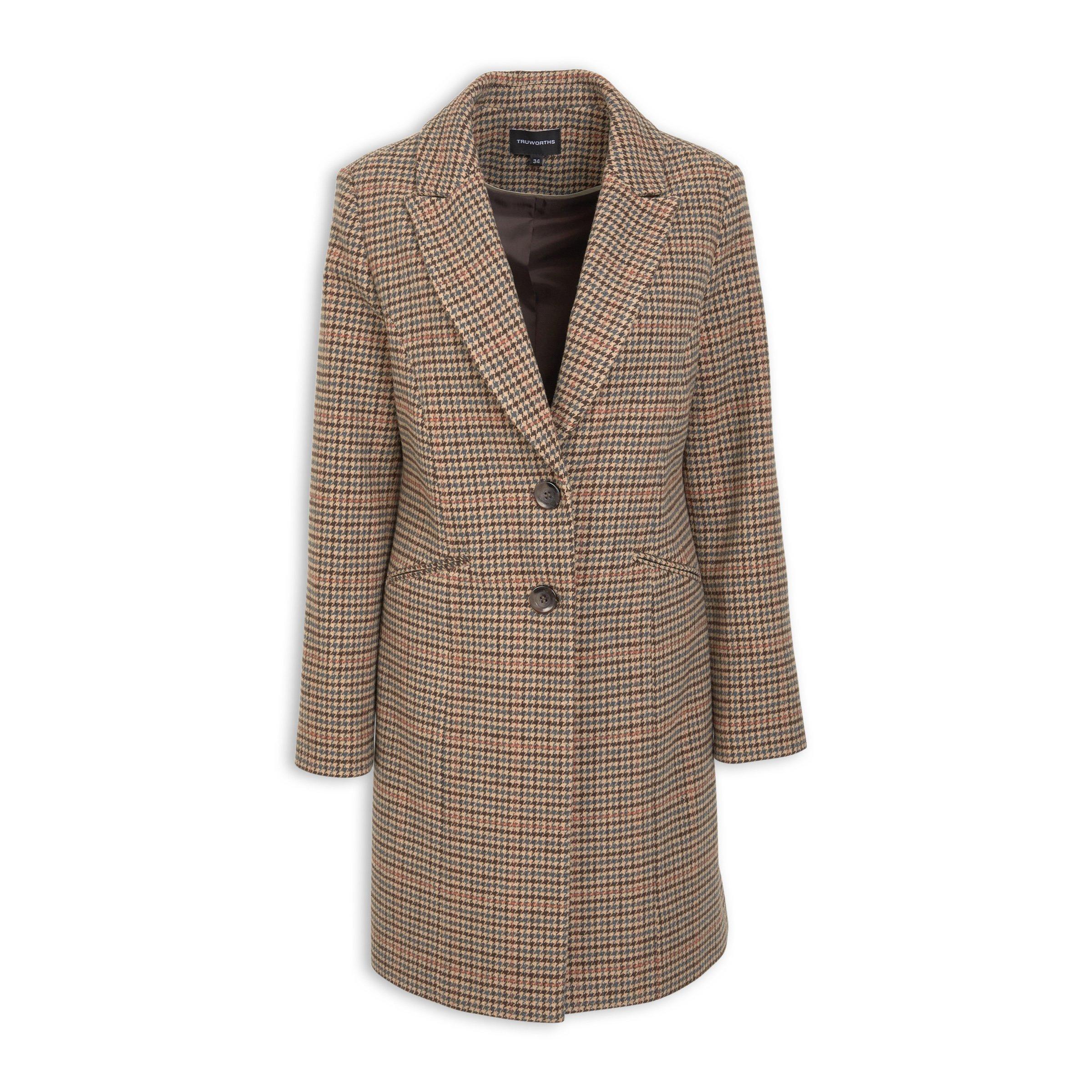 Brown Check Coat (3148828) | Truworths