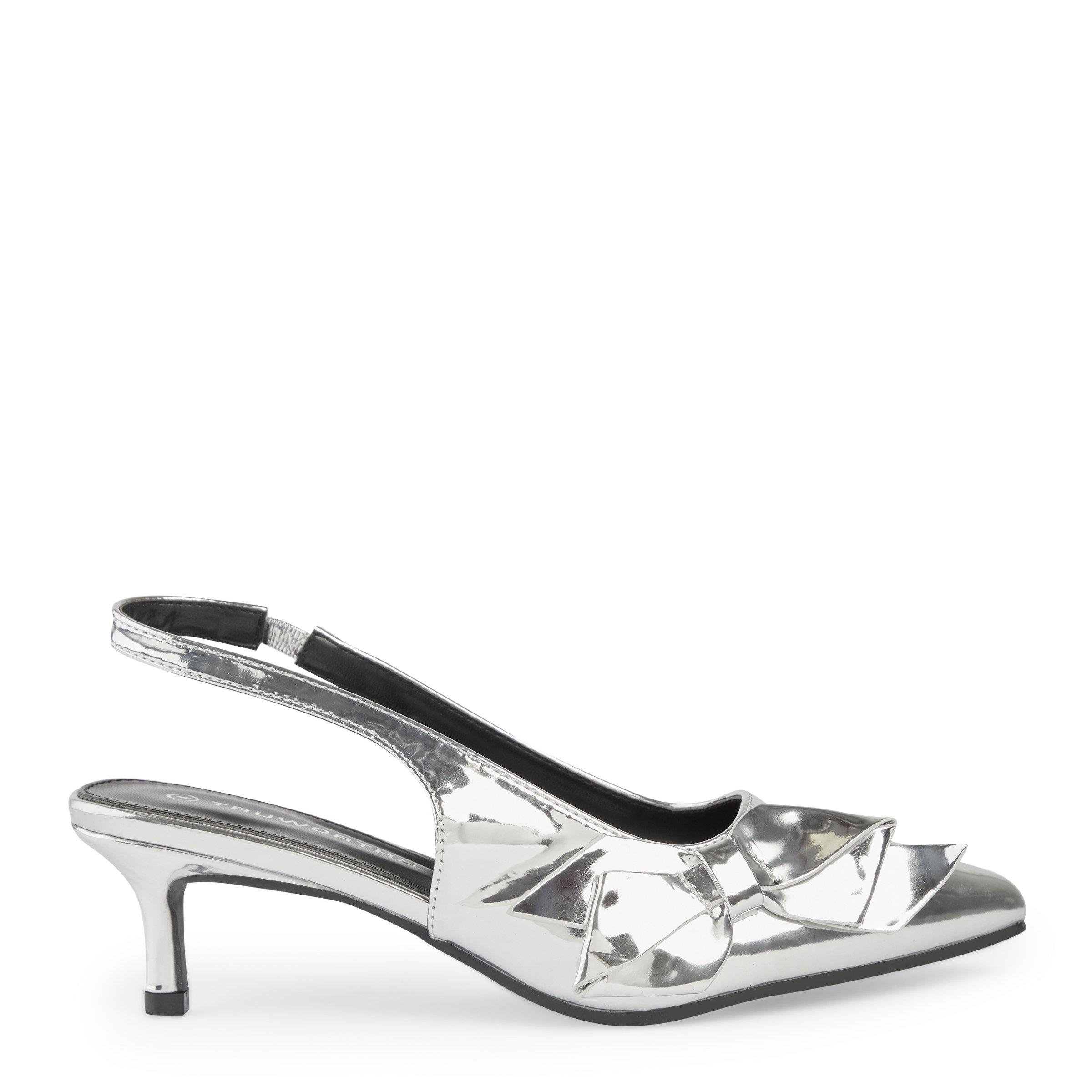 Silver Slingback Heels (3149162) | Truworths