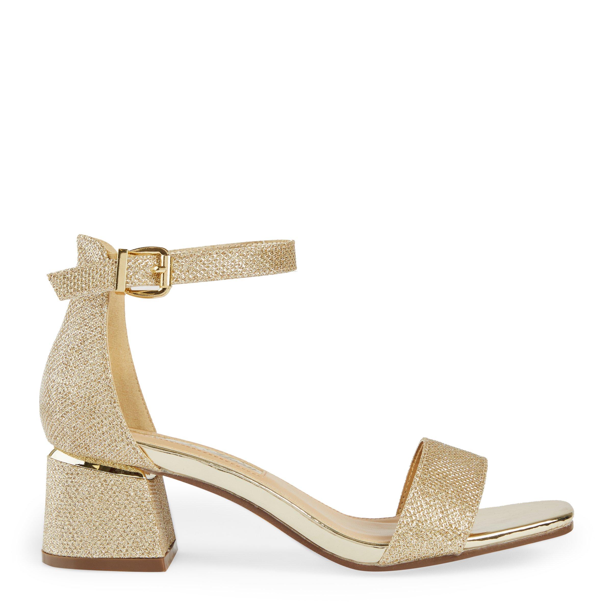 Gold Ankle Strap Block Heels (3149169) | Truworths