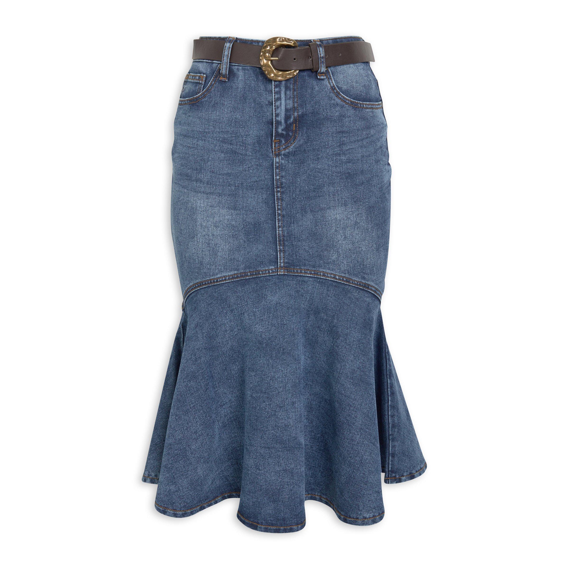 Indigo Denim Trumpet Skirt (3149376) | Ginger Mary