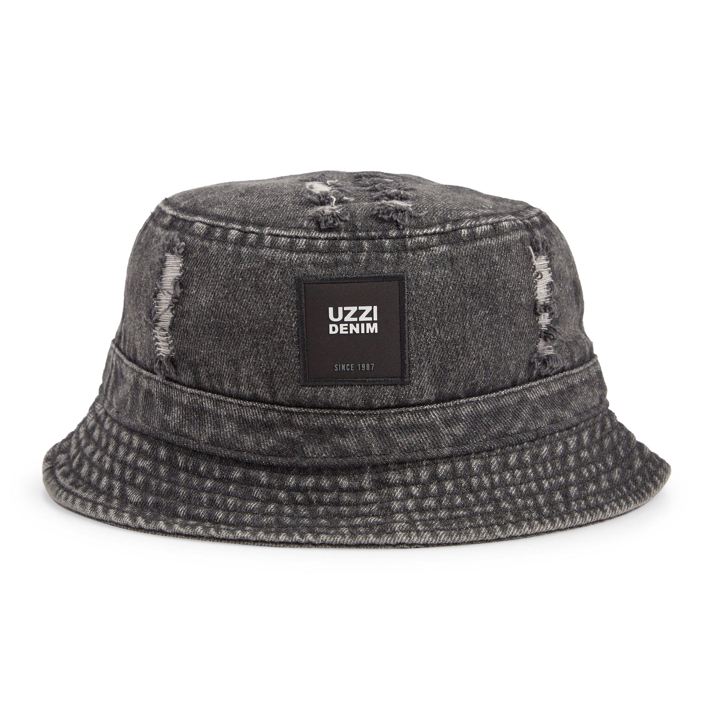 Black Denim Ripped Bucket Hat (3149675) | UZZI