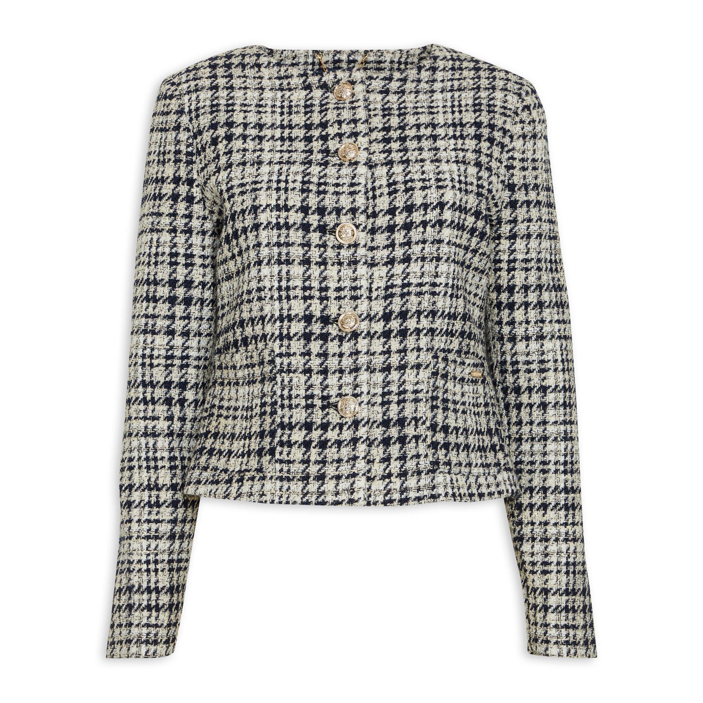 Navy Check Boucle Jacket (3149756) | Daniel Hechter