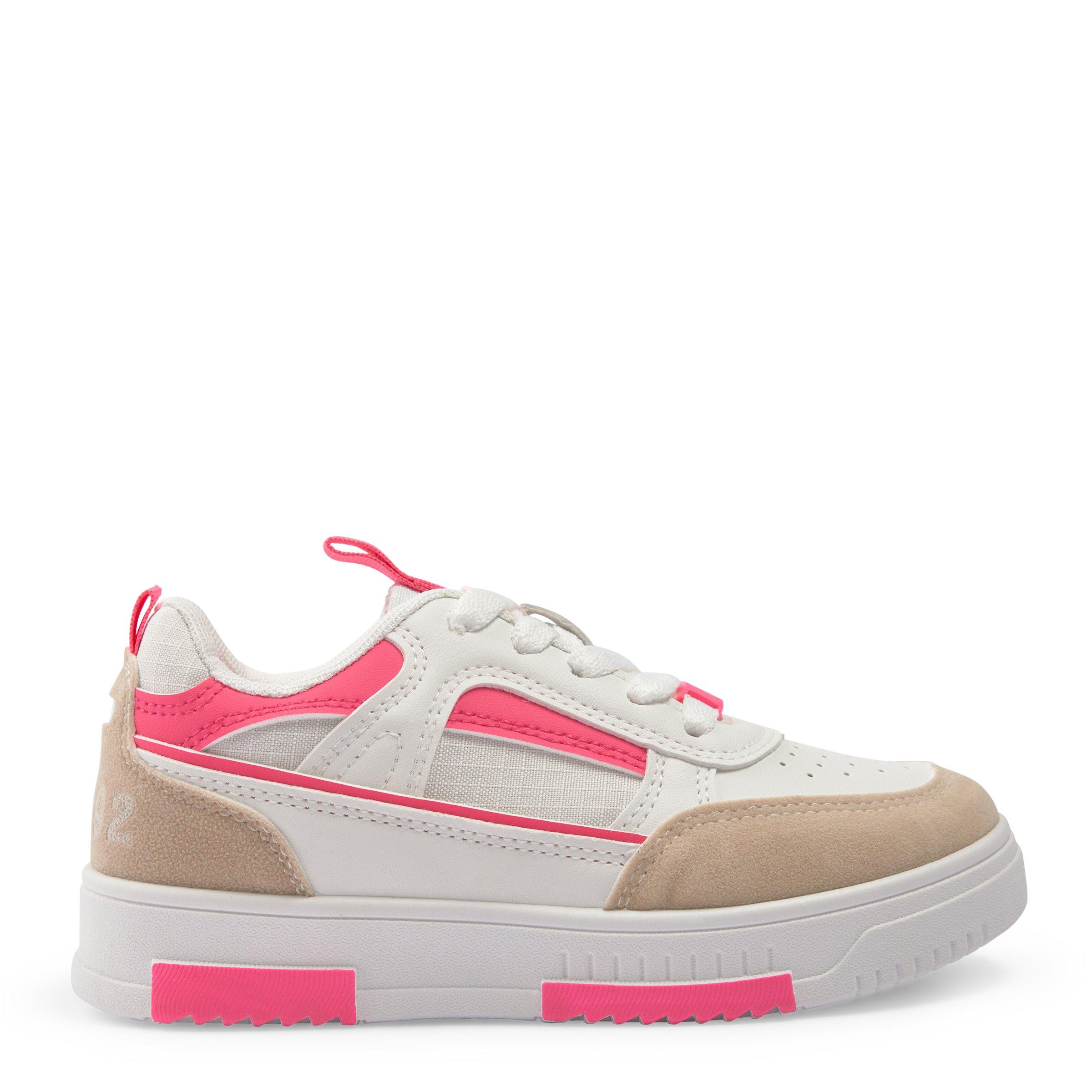 Kid Girls White & Pink Sneakers (3151418) | LTD Kids