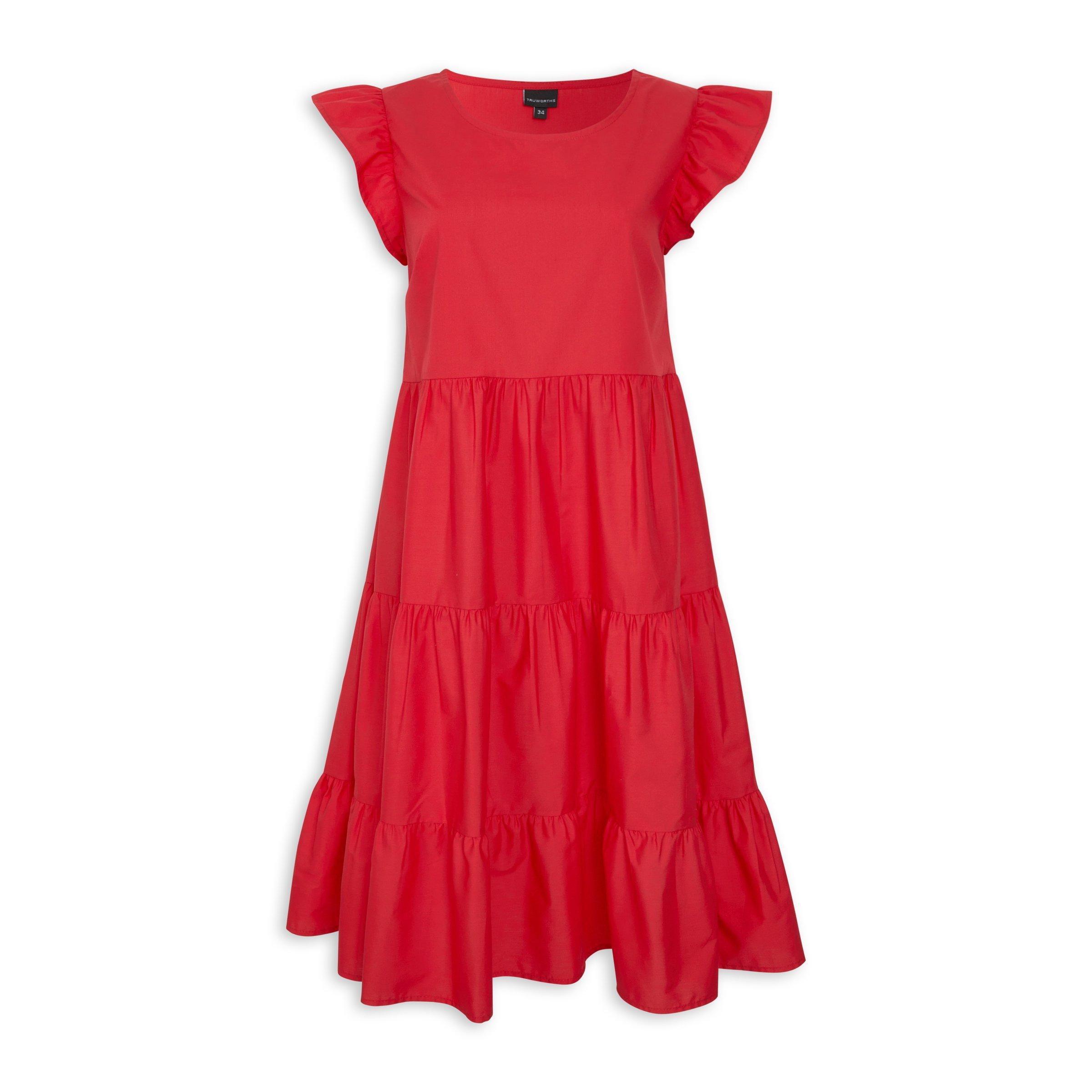 Red Tiered Dress (3152196) | Truworths