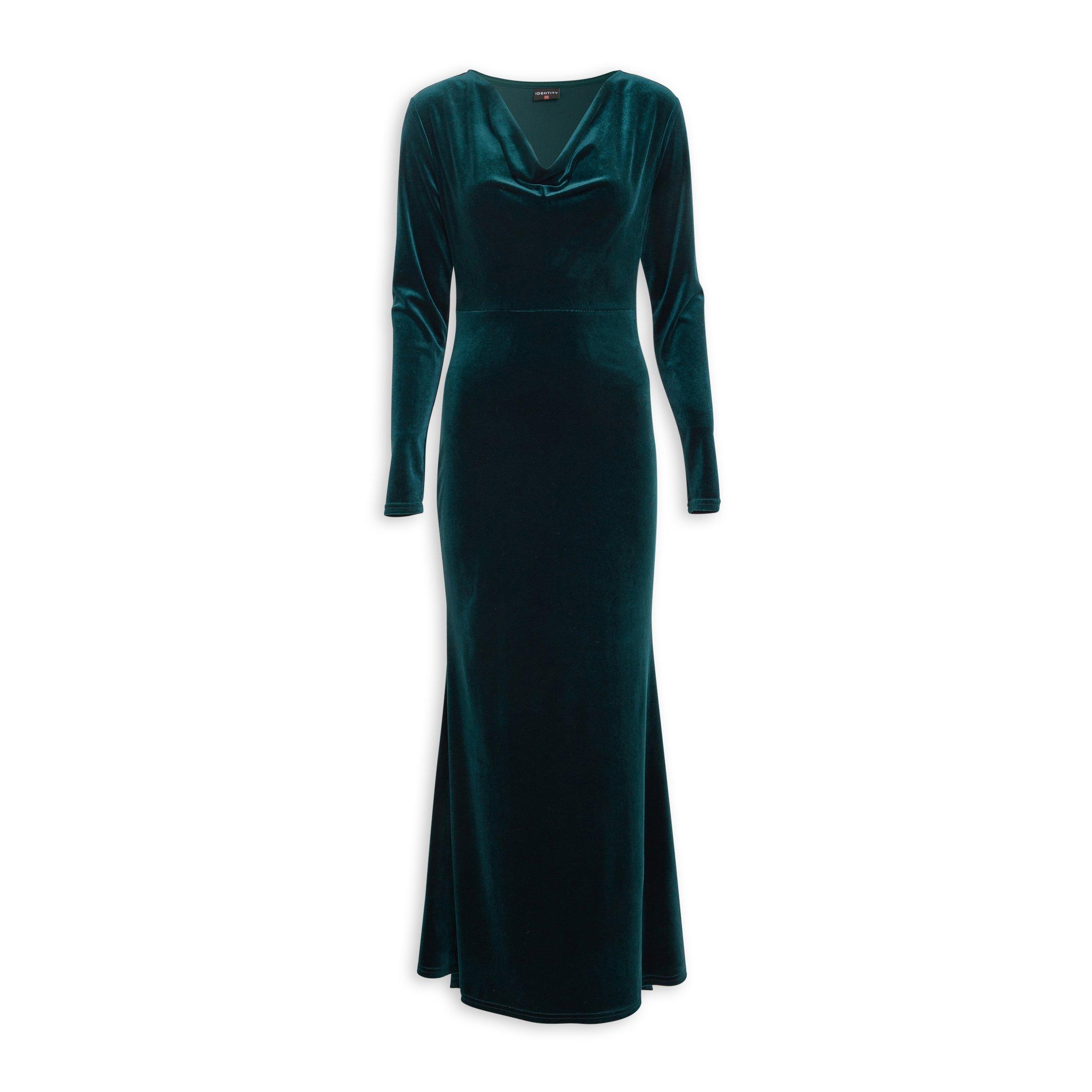 Emerald Velour Dress (3152977) | Identity