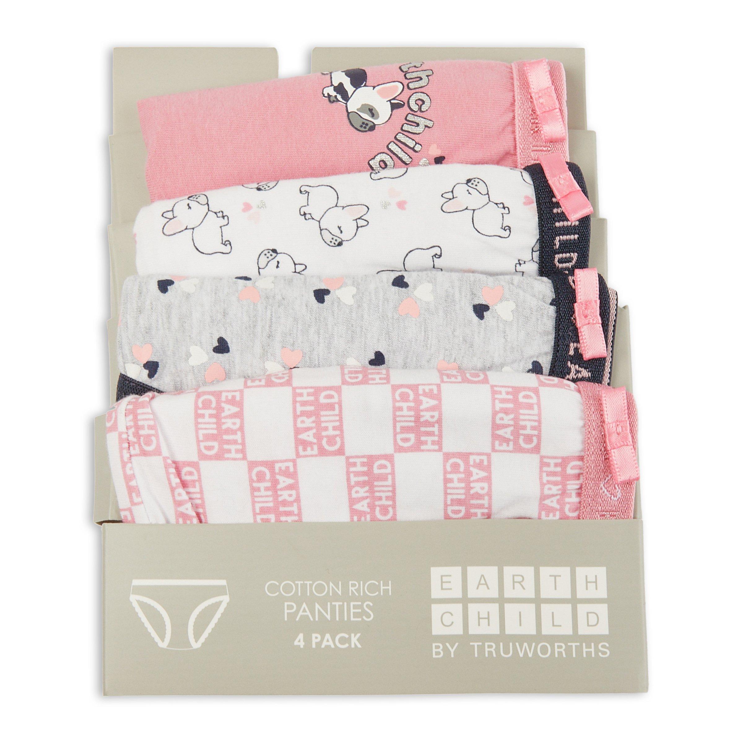 Kid Girls 4-pack Full Brief Panties (3153261) | Earthchild