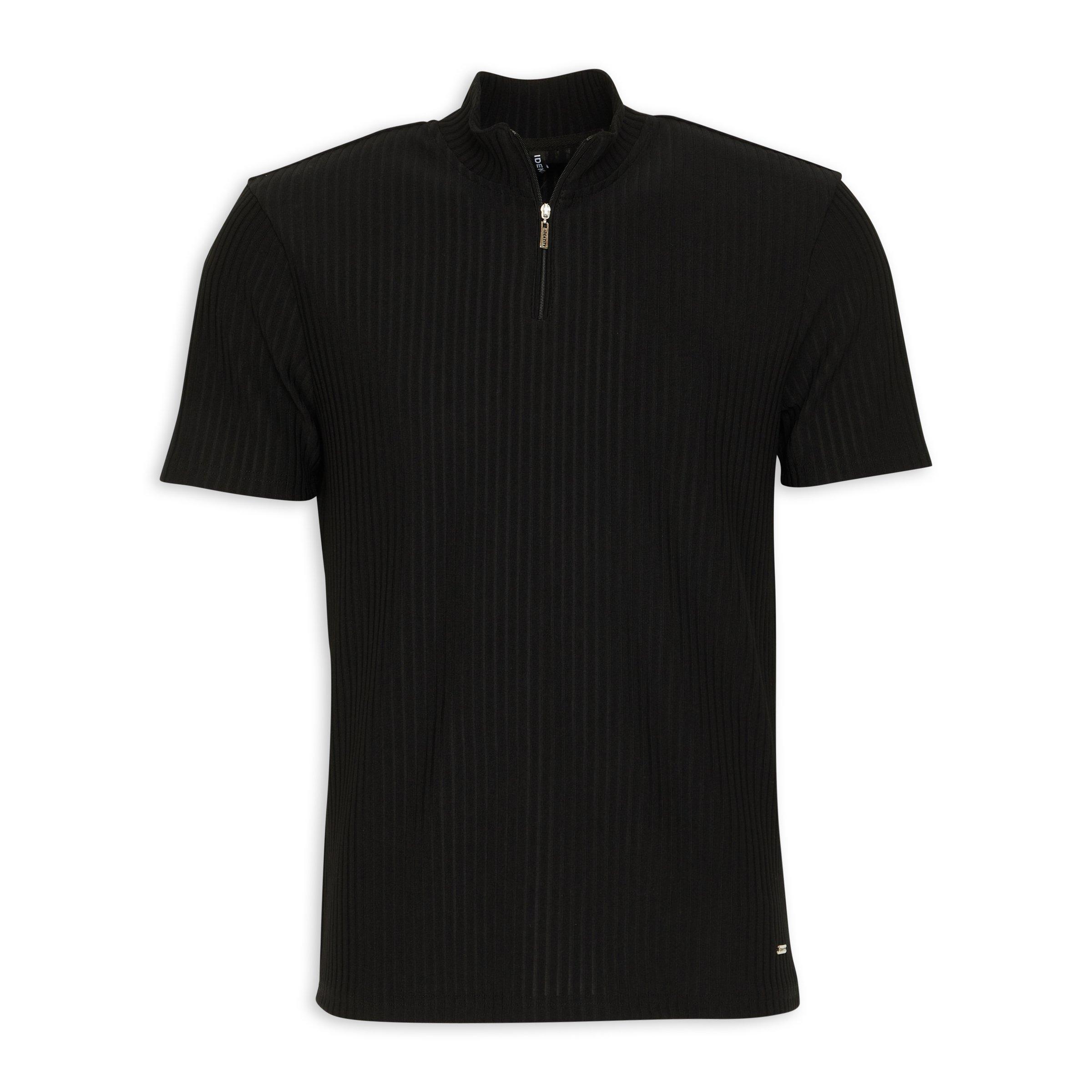 Black Slim T-shirt With Zip (3153327) | Identity