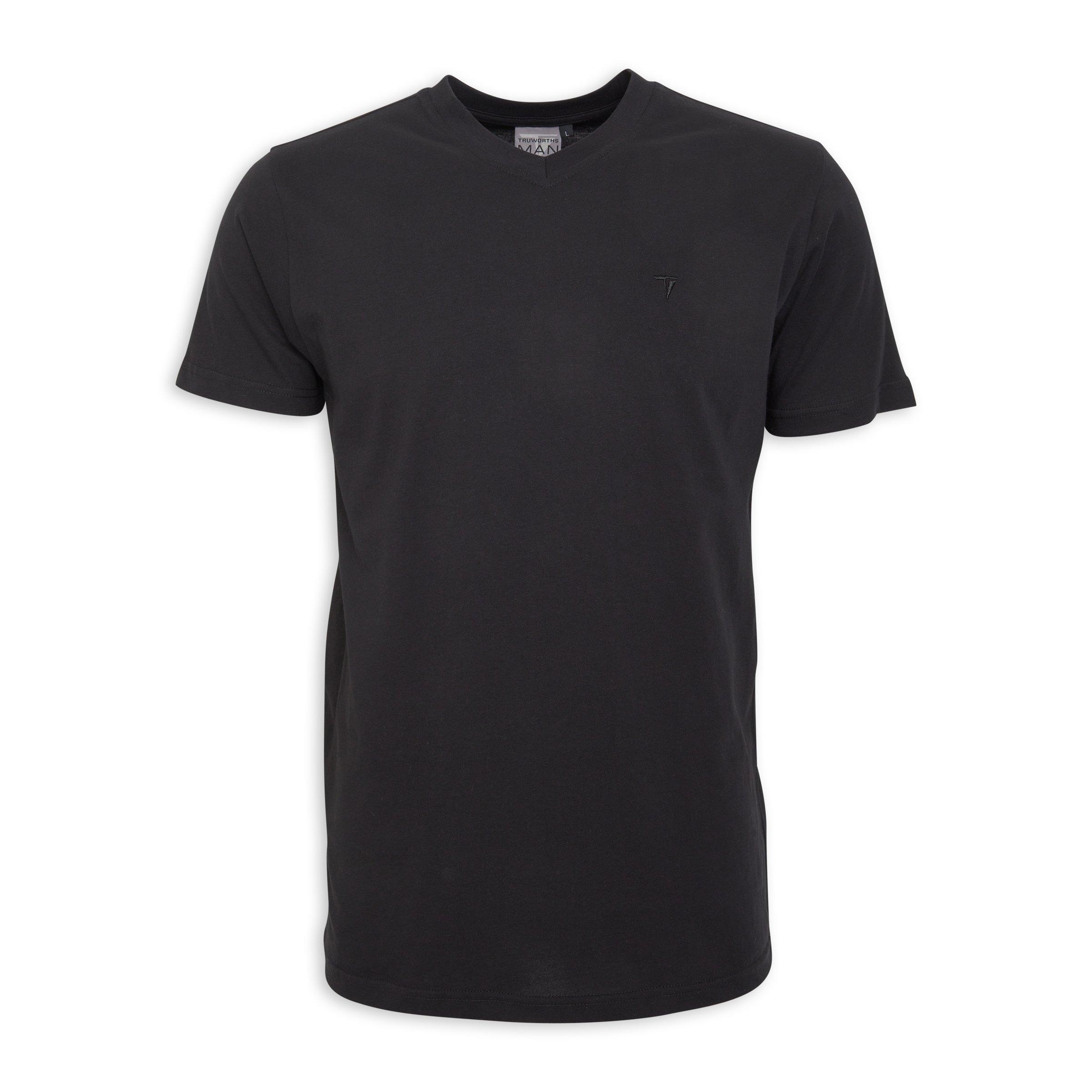 Black V- Neck T-shirt (3154524) | Truworths Man