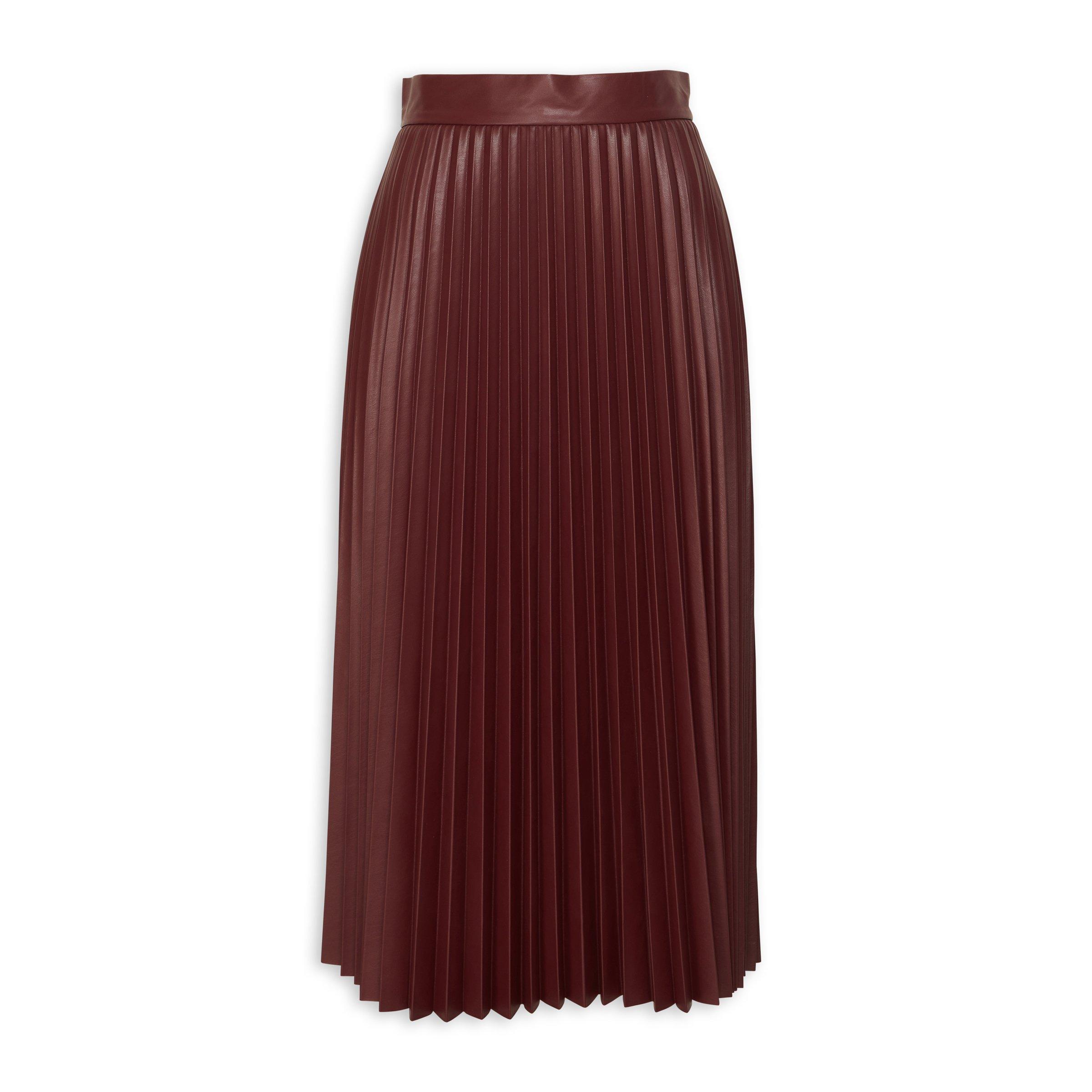 Burgundy Pleated Skirt (3155340) | Truworths