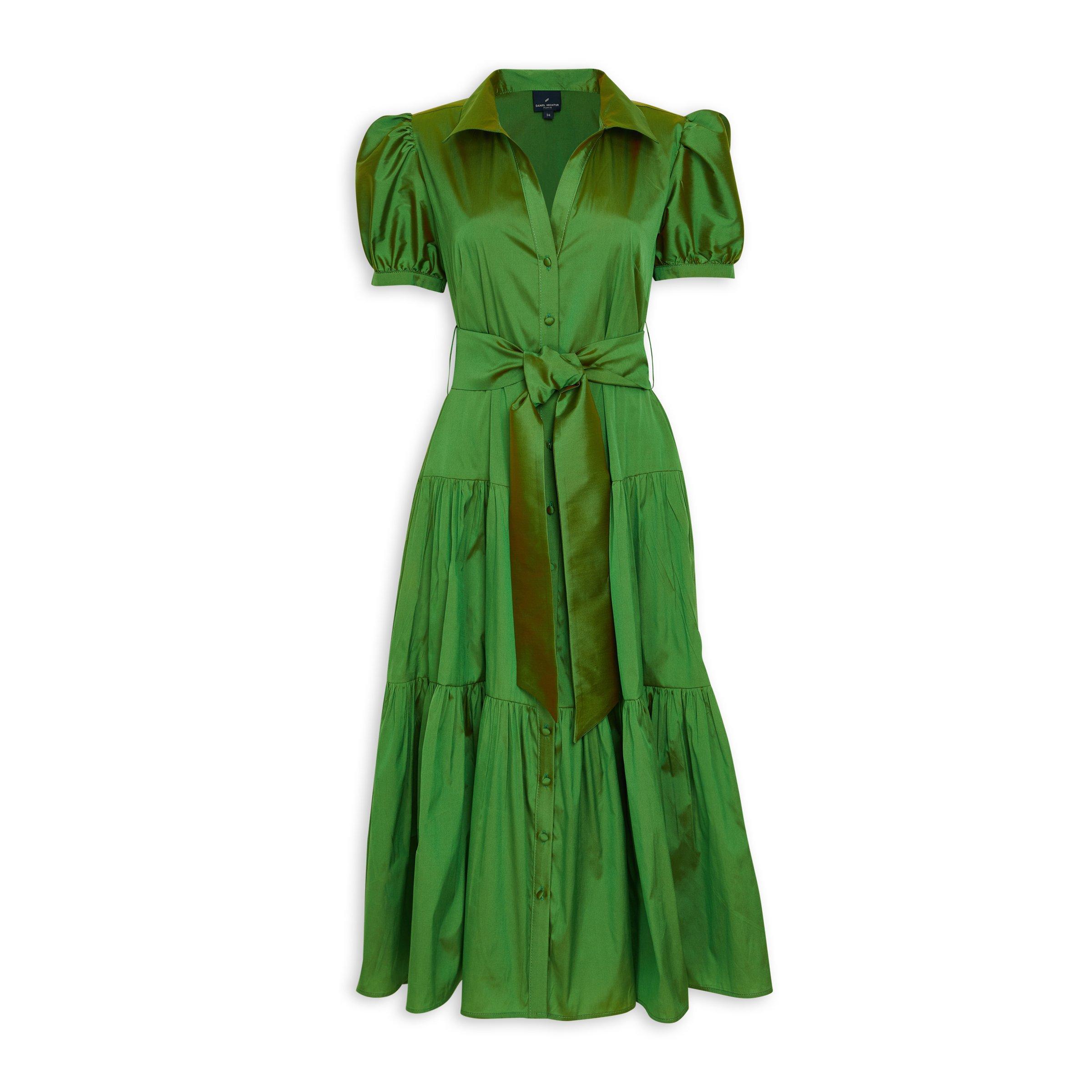 Green Fit & Flare Shirt Dress (3155466) | Daniel Hechter