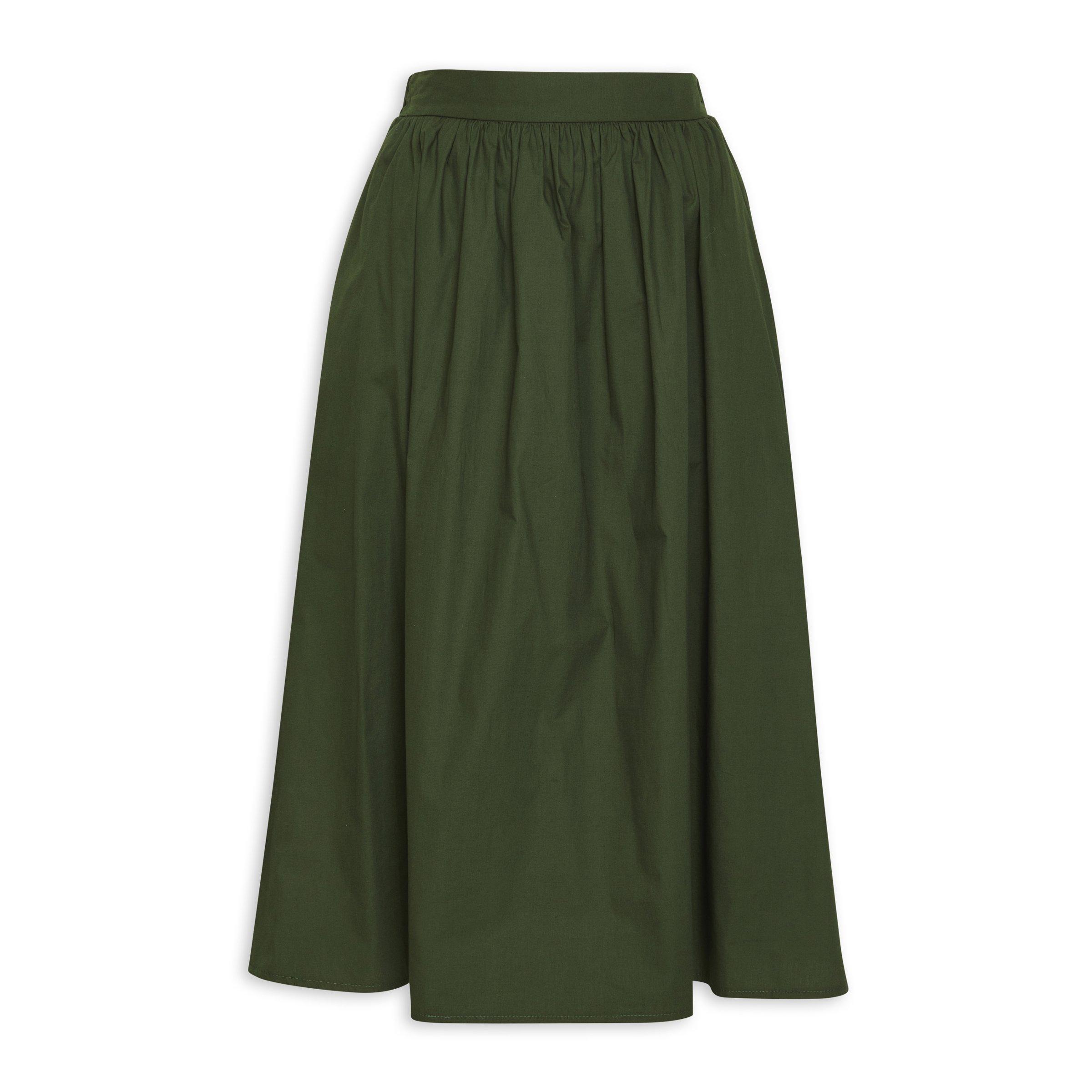 Green Poplin Skirt (3156545) | Identity