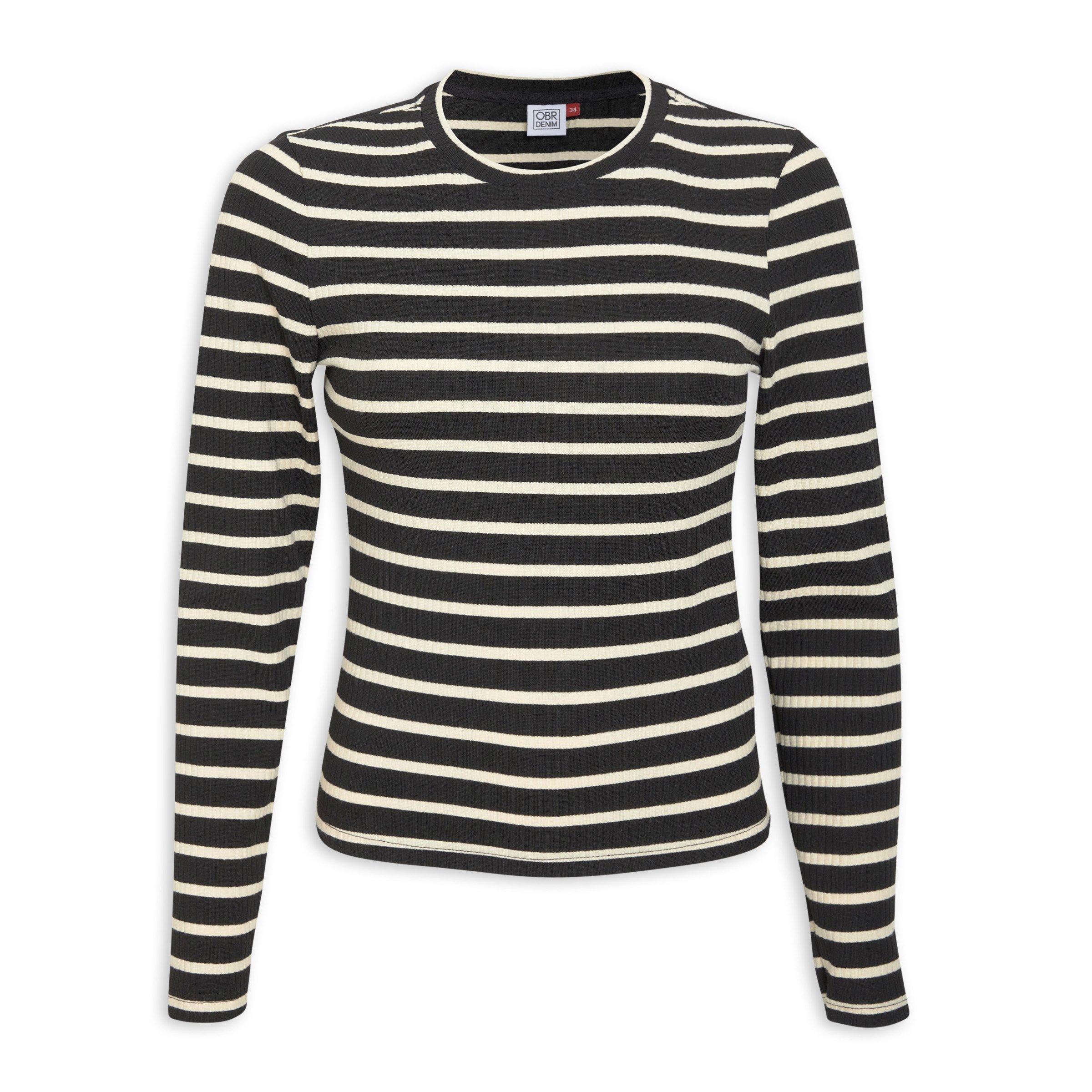 Black Striped Long Sleeve Top (3156788) | OUTBACK RED