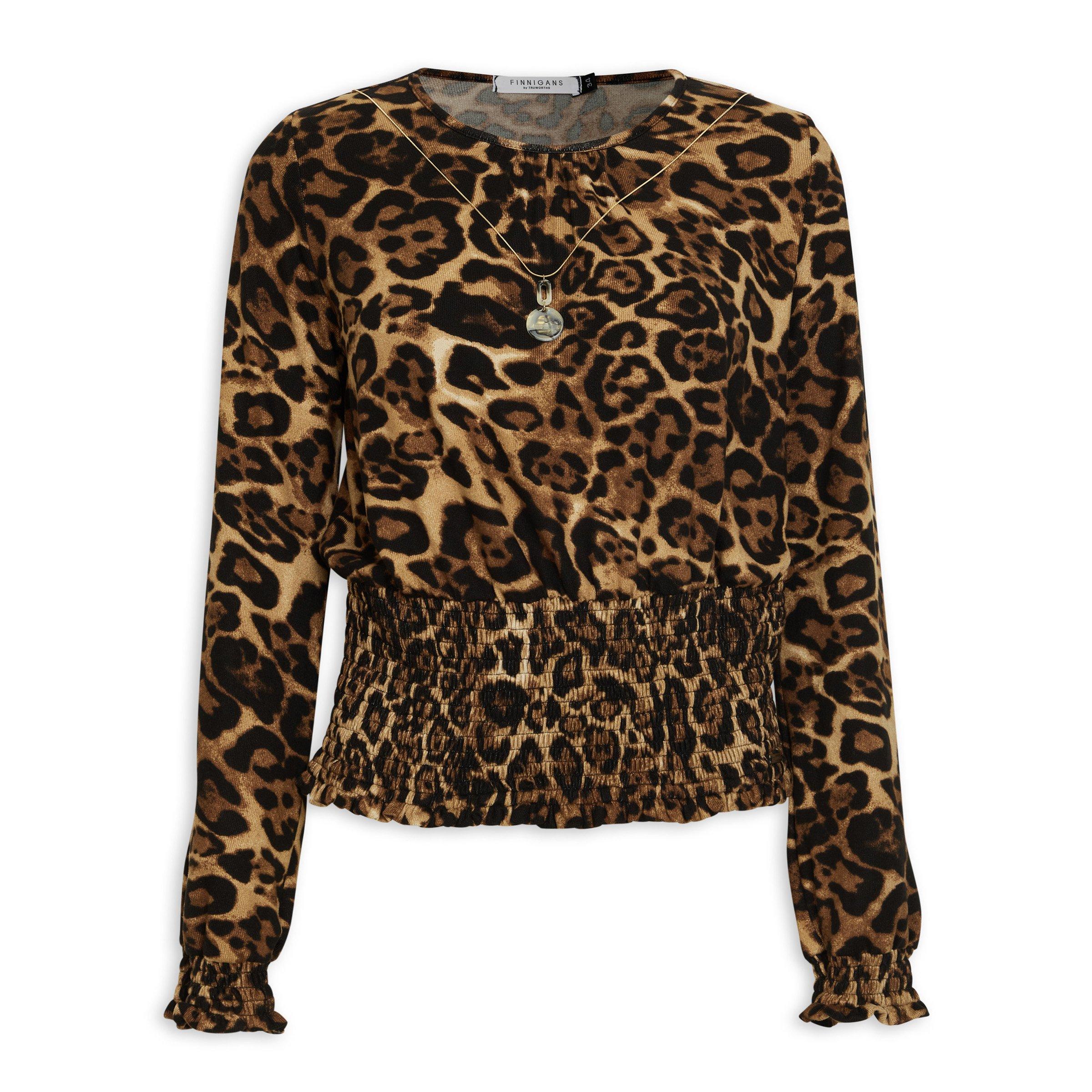 Animal Printed Banded Top (3156856) | Finnigans