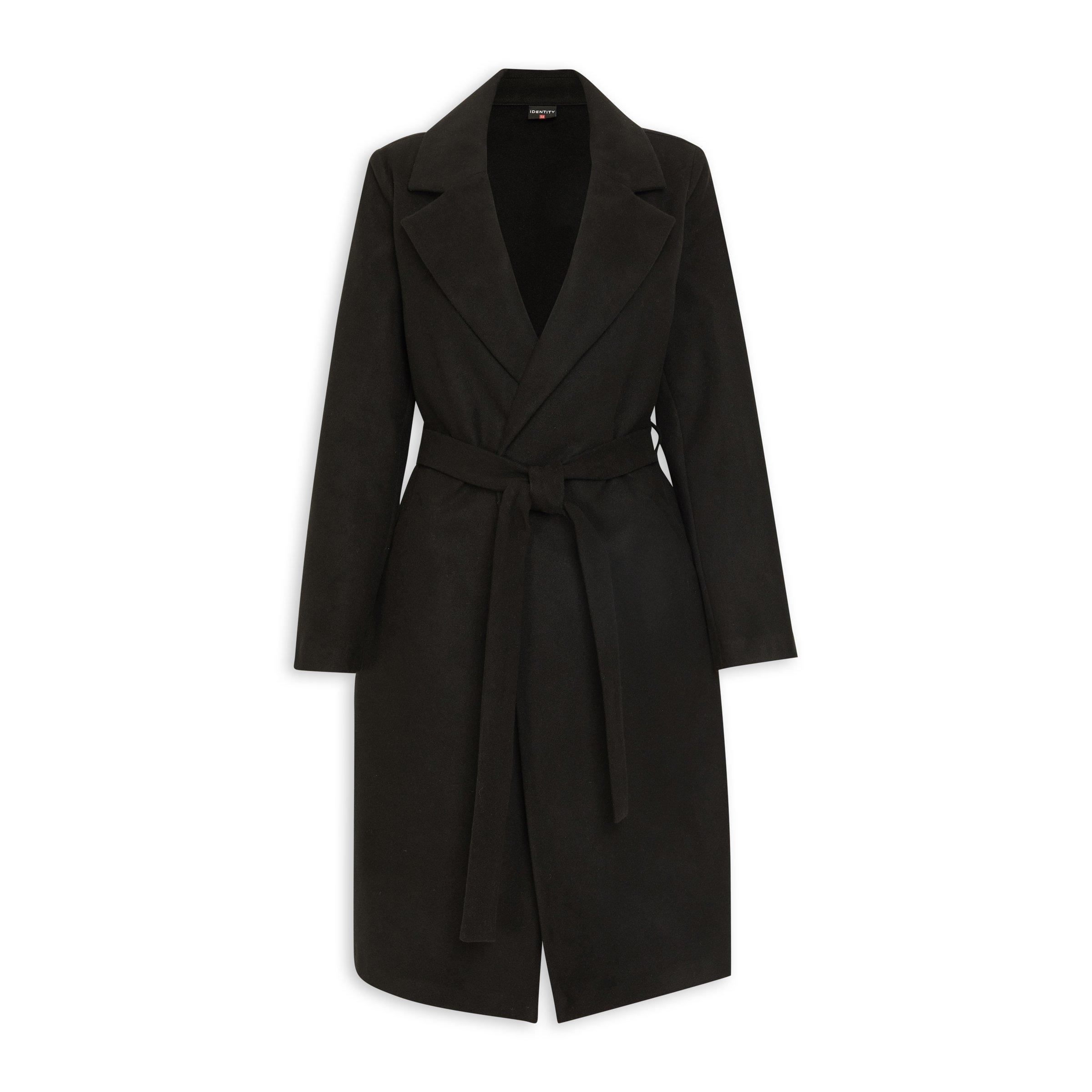 Black Wrap Coat (3157256) | Identity