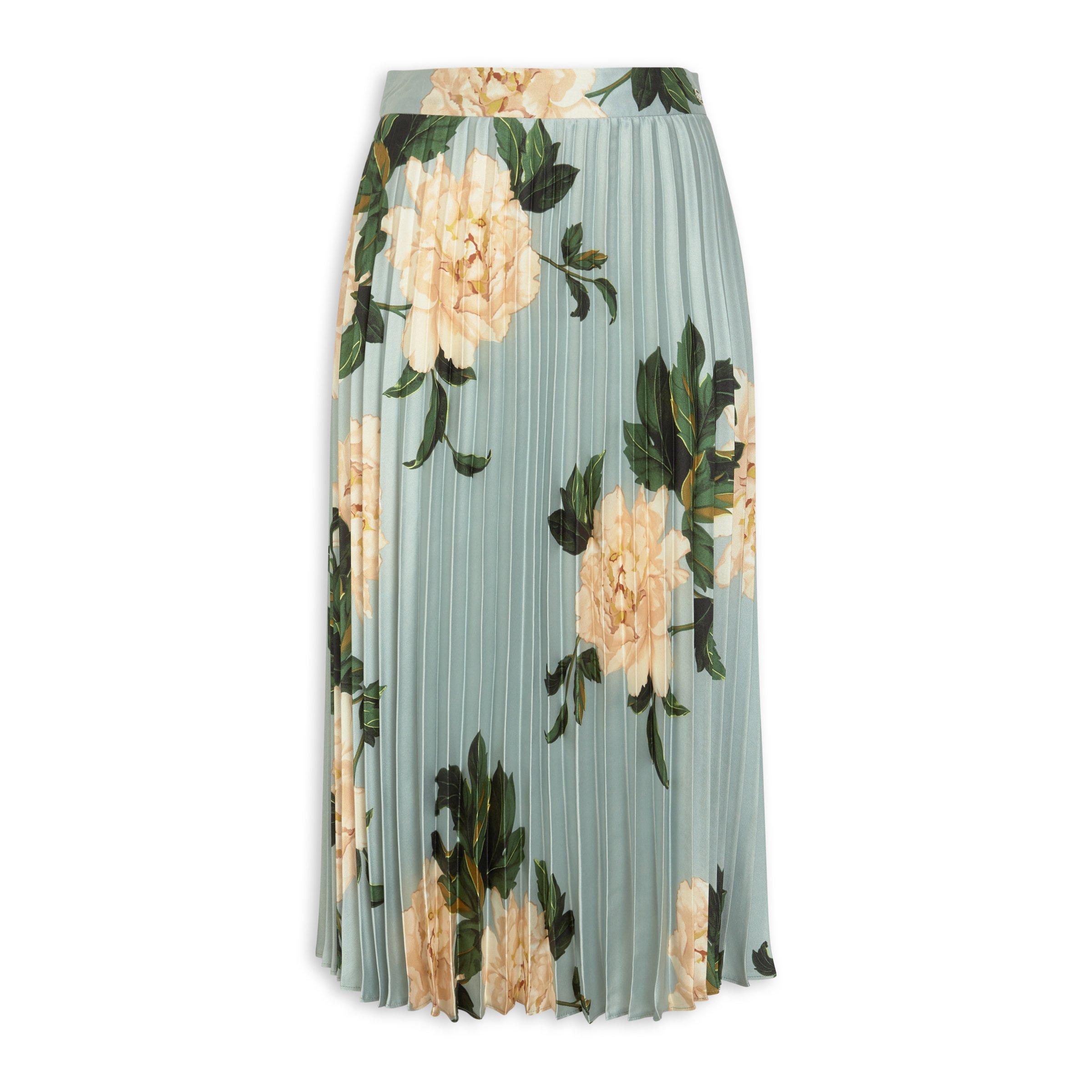 MATCHING FLORAL PRINTED PLEATED SKIRT main image 0