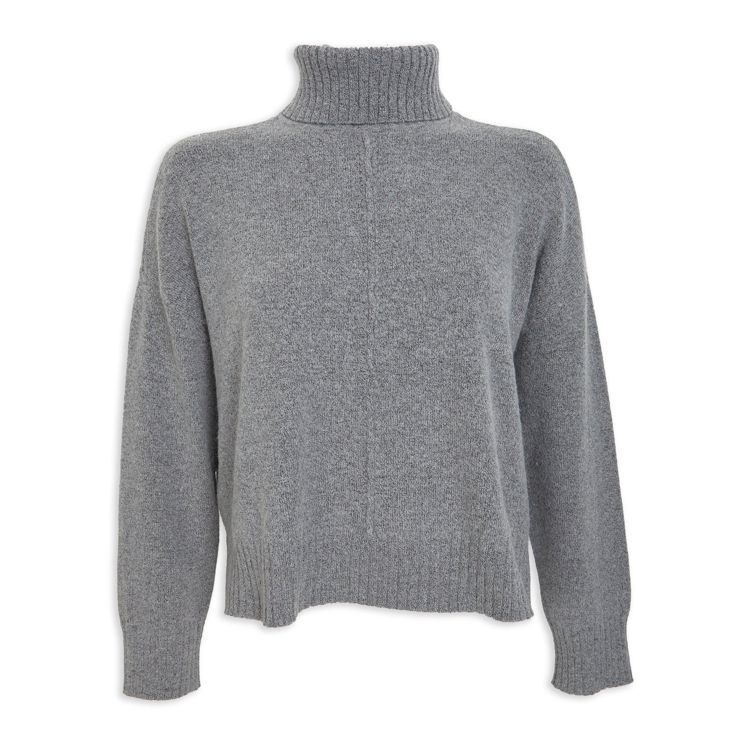 Grey Polo Neck Knit Top (3158722) | LTD Woman