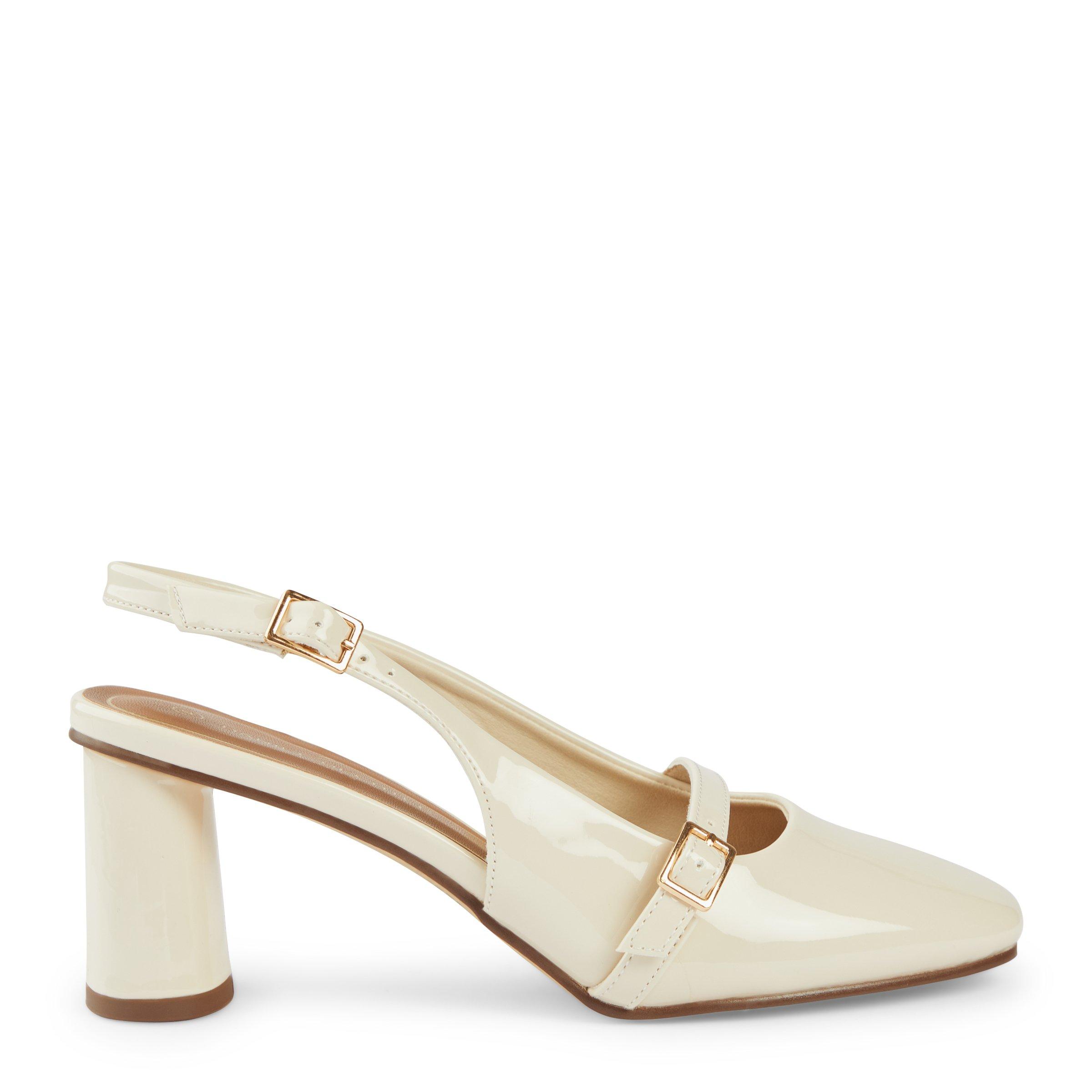 White Slingback Block Heels (3159461) | Daniel Hechter