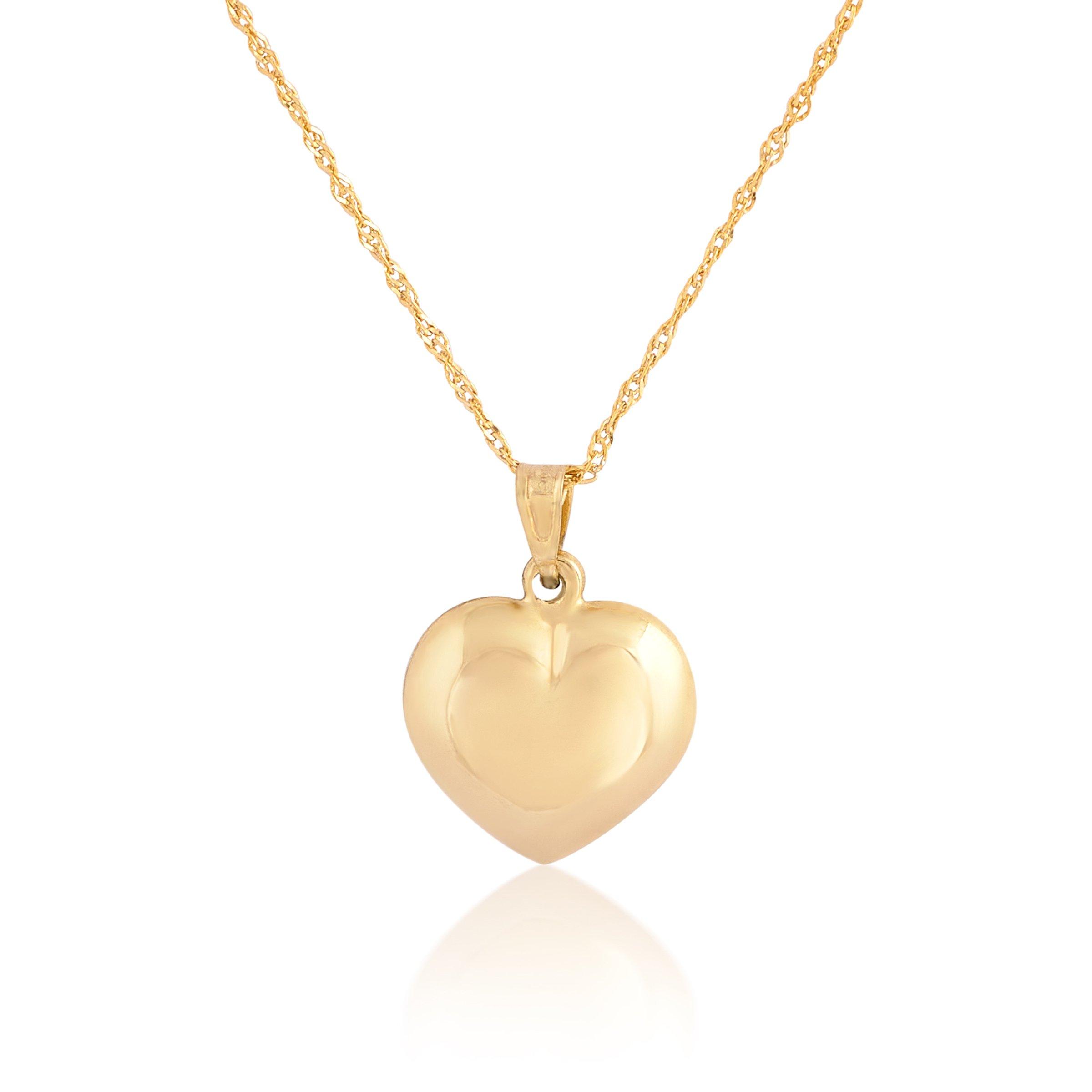 Bonded Gold Puffed Heart on Chain (3159953) | Bonded Gold