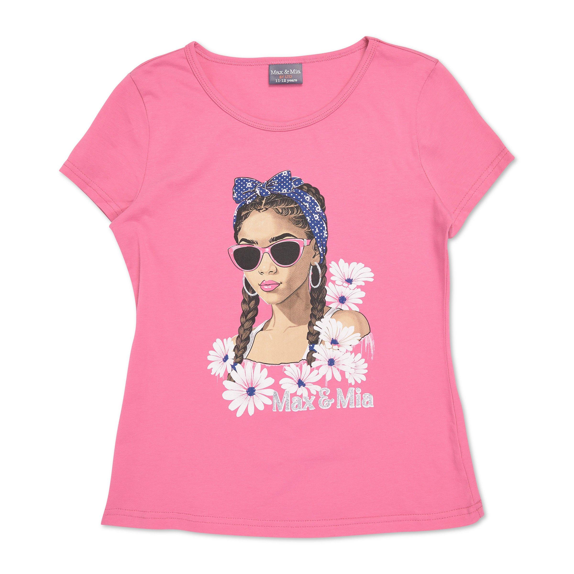 Girl's T Shirt Coral