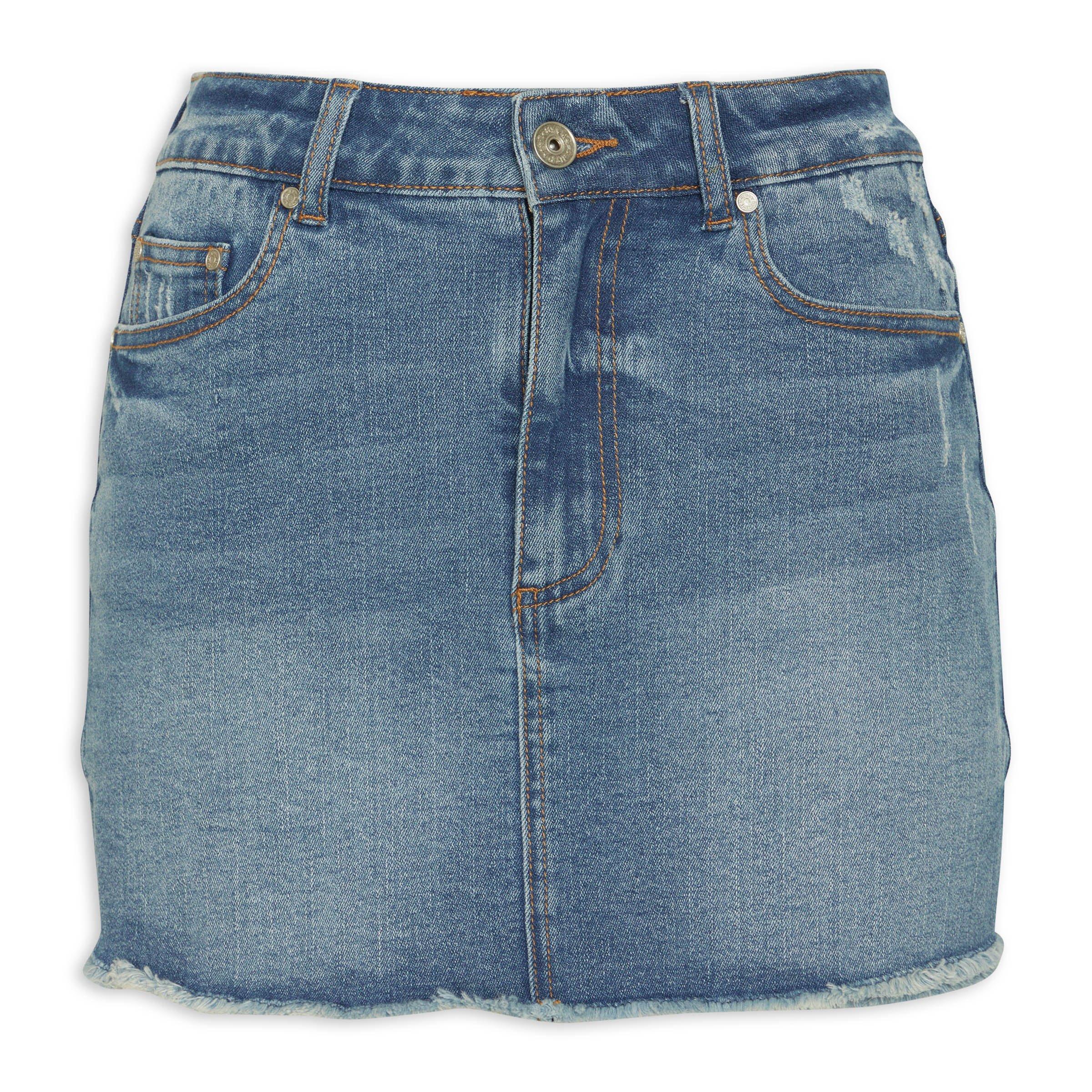 DREAMMIST MEDIUM INDIGO DENIM SKORT