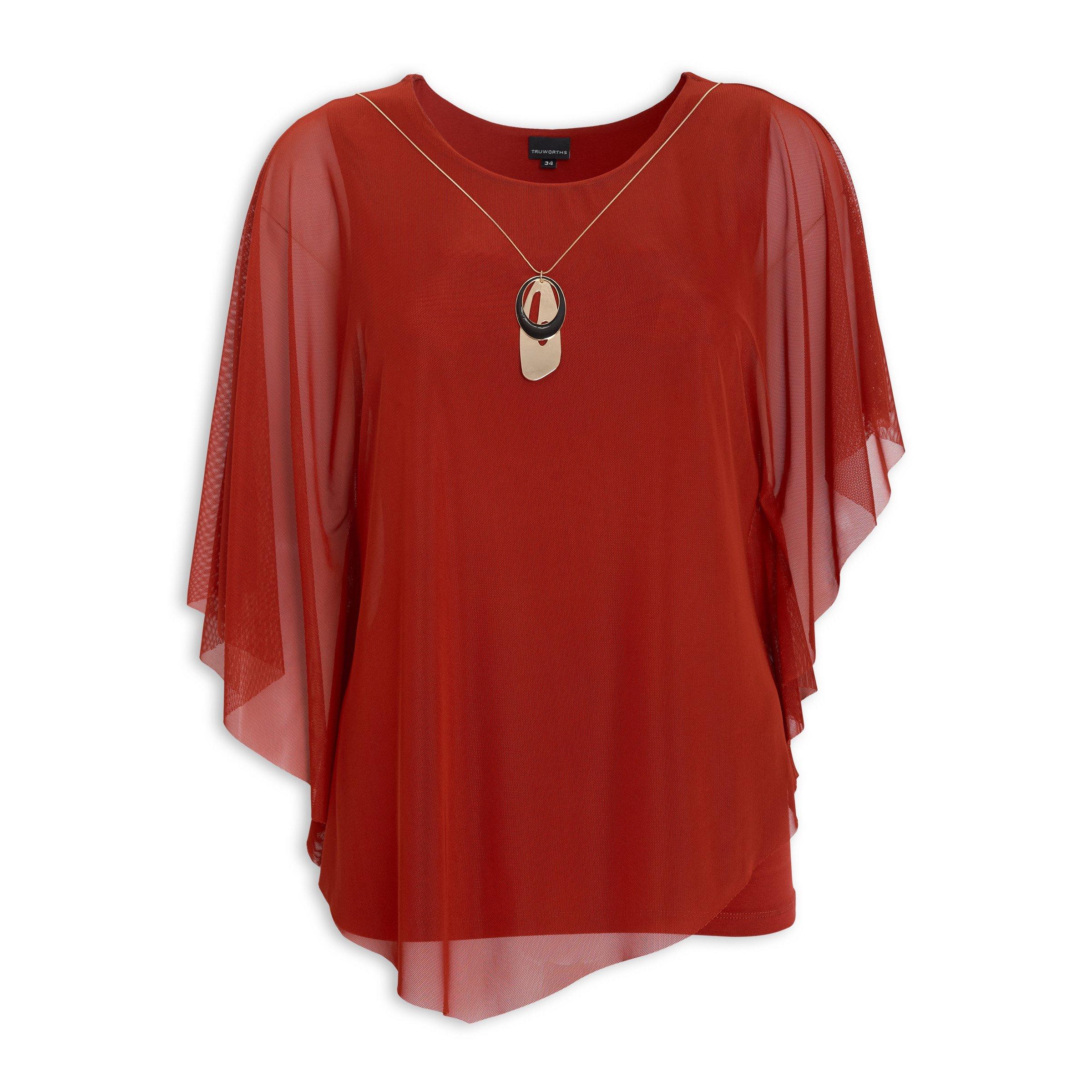 Buy Truworths Rust Asymmetrical Top Online | Truworths