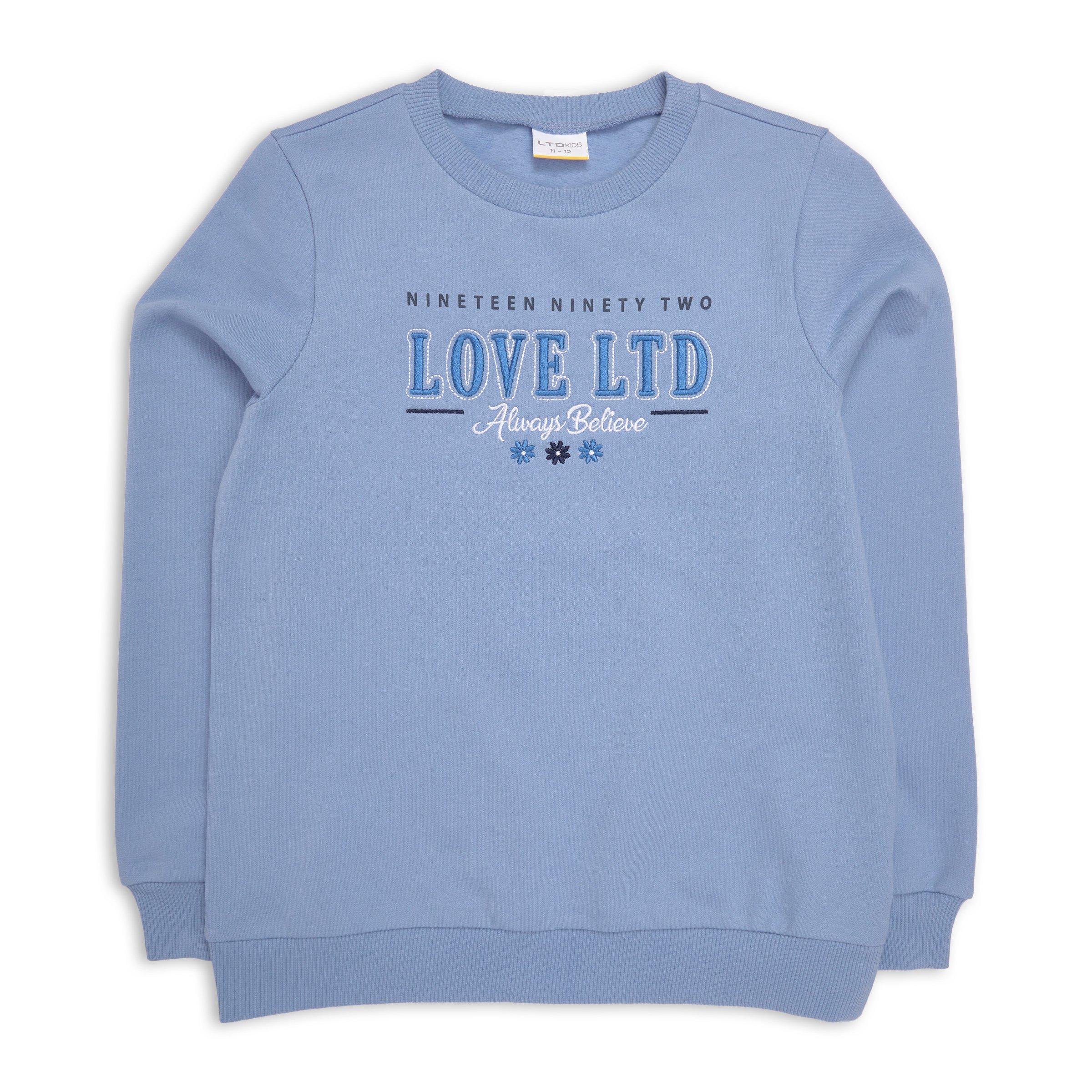 Girls Blue Sweat Top (3177042) | LTD Kids