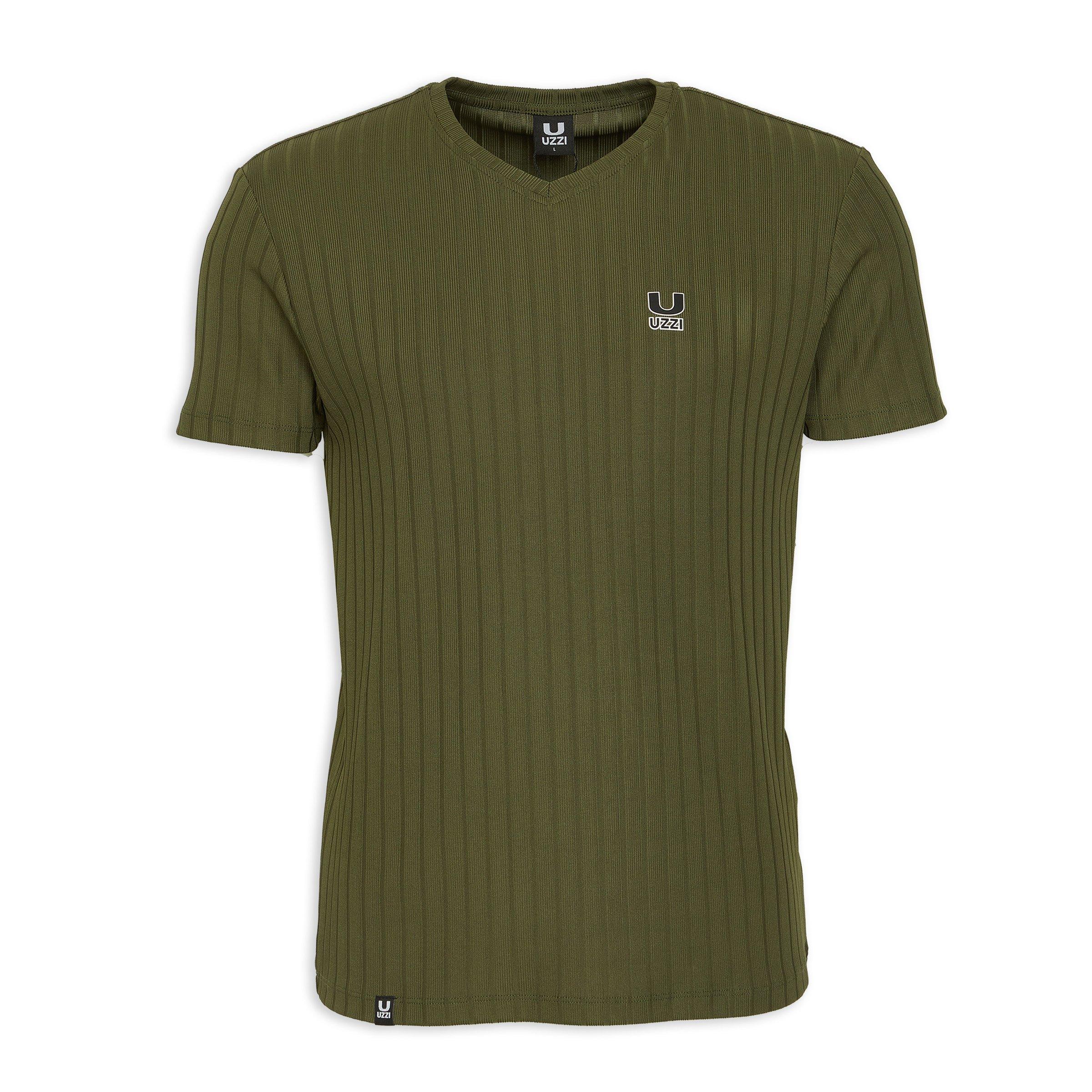 Green V-neck T-shirt (3177175) | UZZI