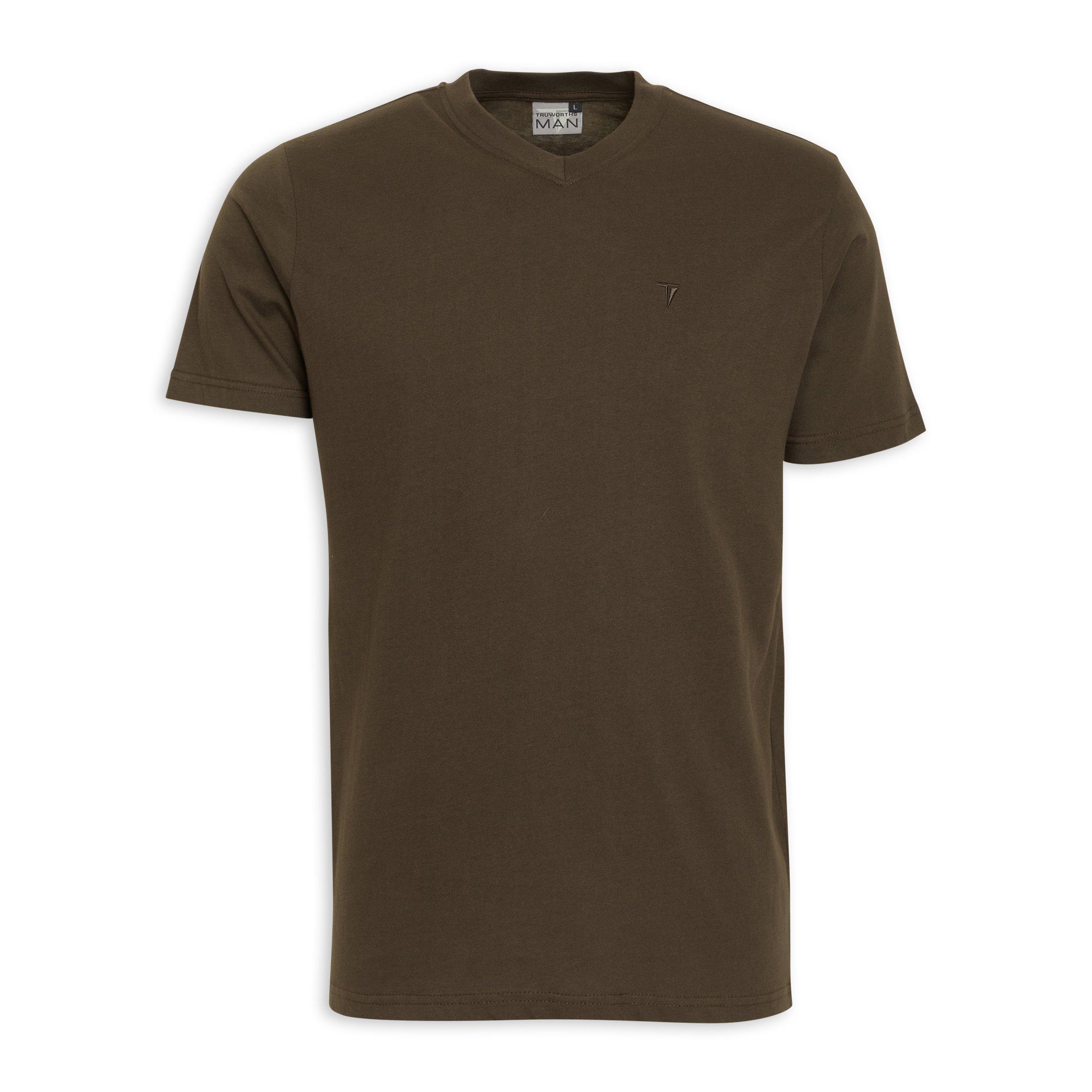 Brown V-neck T-shirt (3178105) | Truworths Man