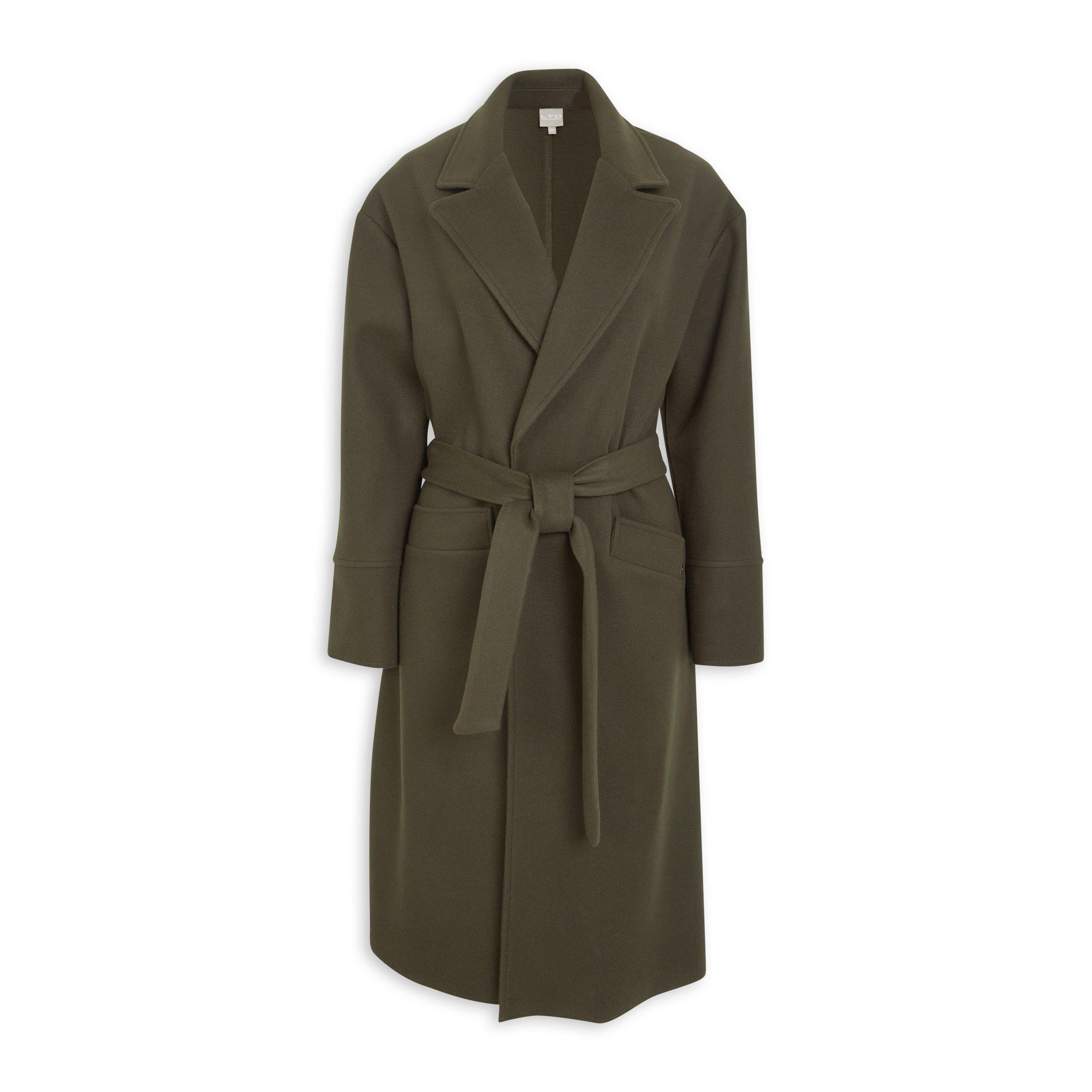 Green Melton Coat (3180660) | LTD Woman