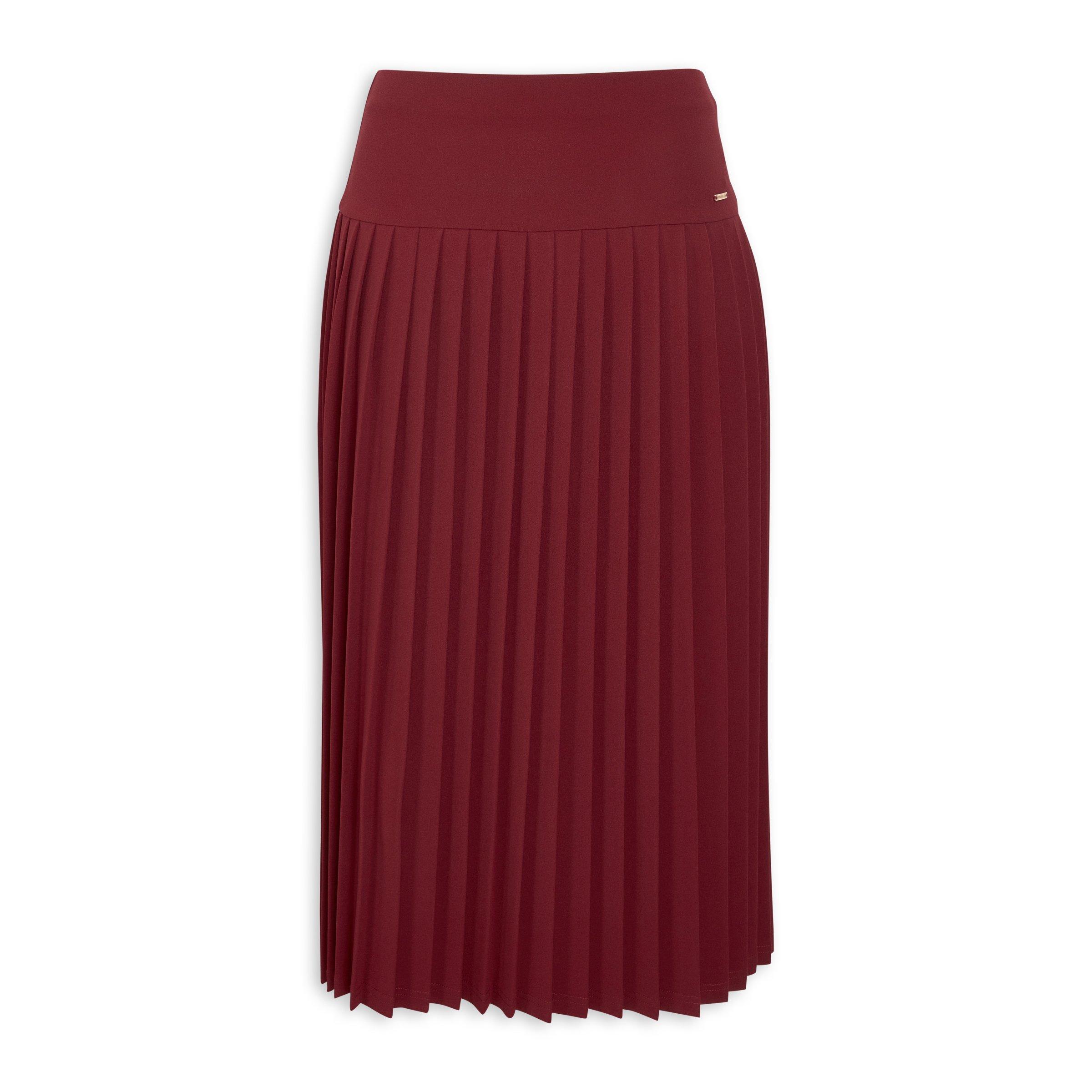 Burgundy Pleated Skirt (3181065) | Finnigans