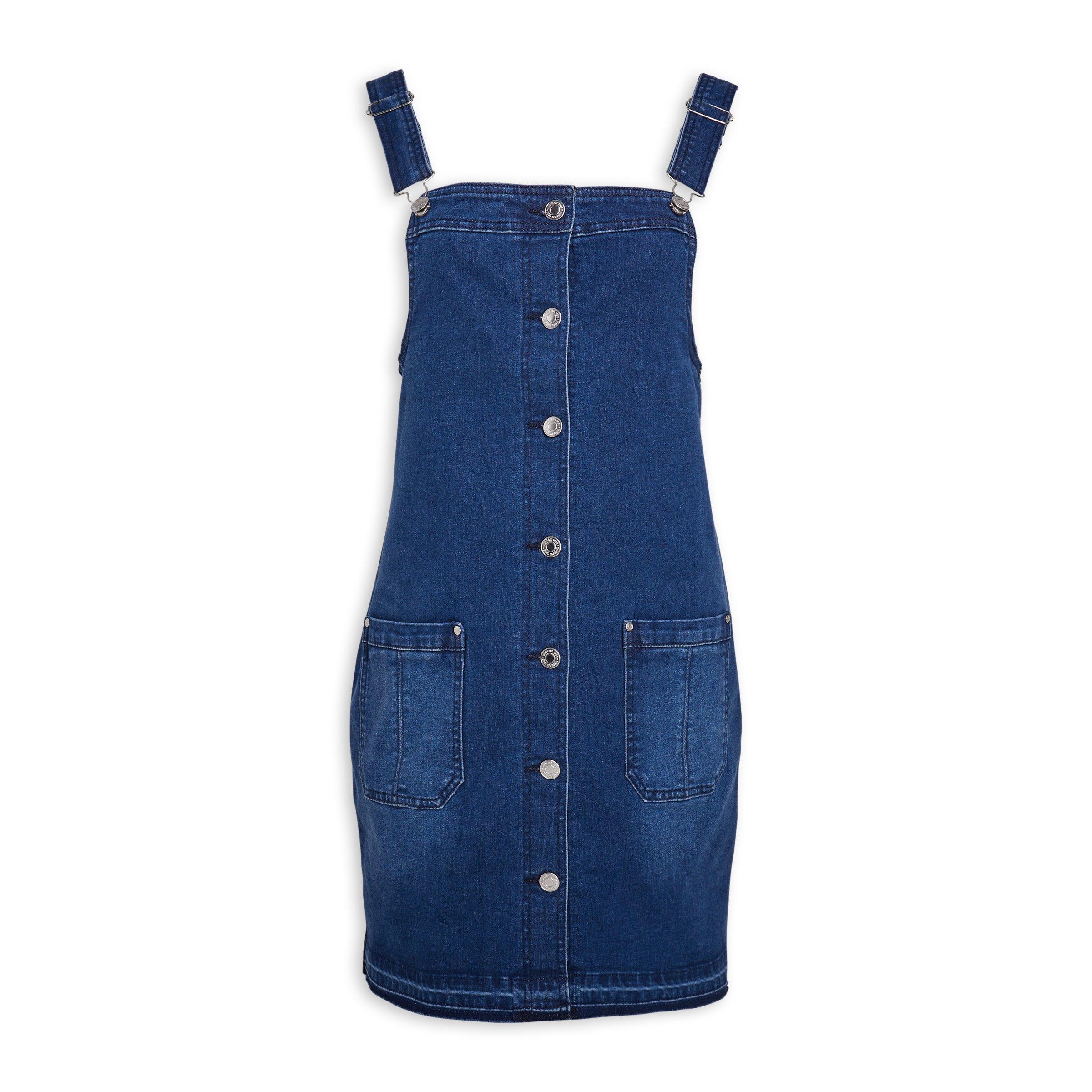 Monogram Denim Pinafore Dress