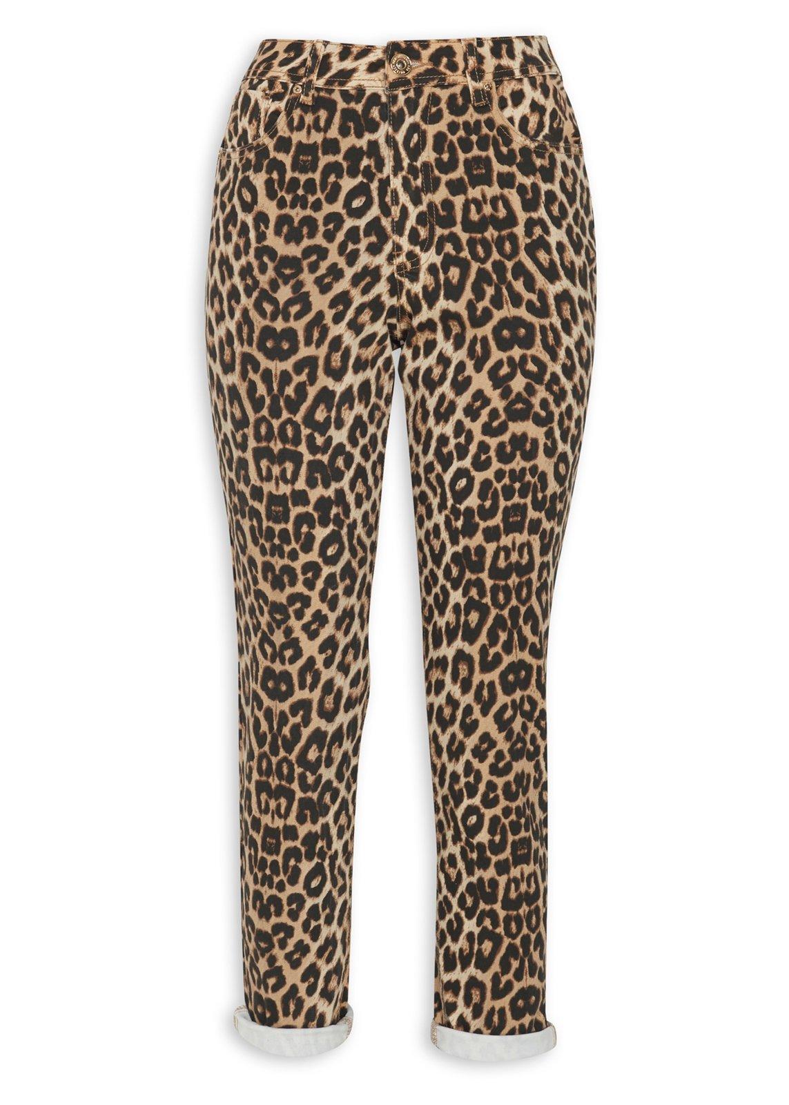 Vivo Basic Crepe Pants - Dark Green Animal Print main image 0