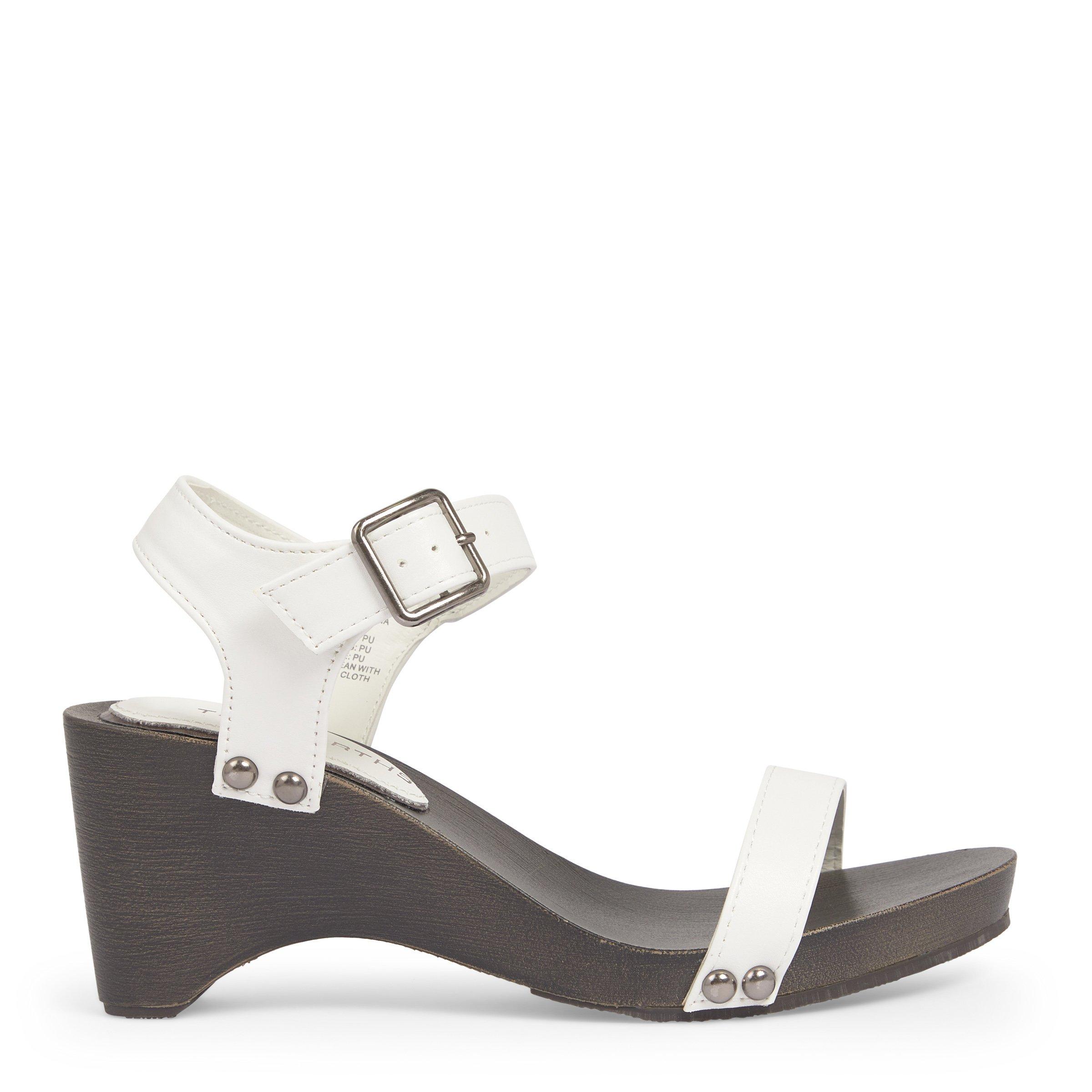 Serving Elegance Ankle Strap Heels (White)