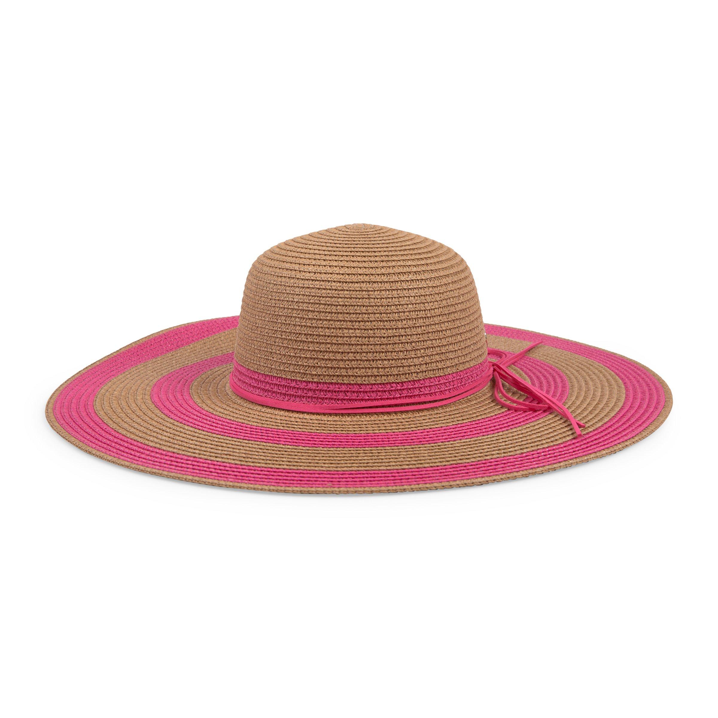 Beige and Pink Striped Straw Hat (3184964) | Truworths