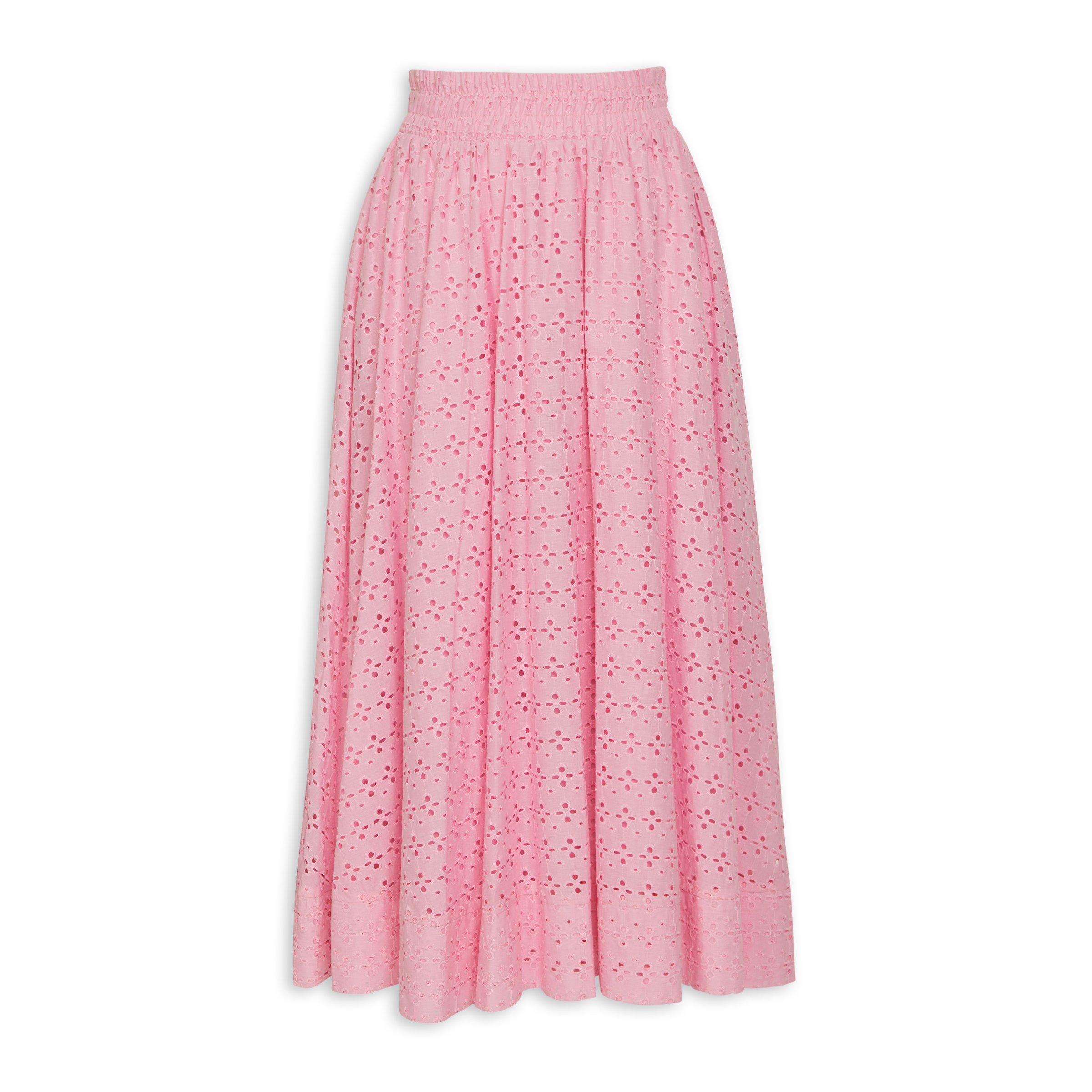 Pink Anglaise Wide Skirt (3185826) | LTD Woman