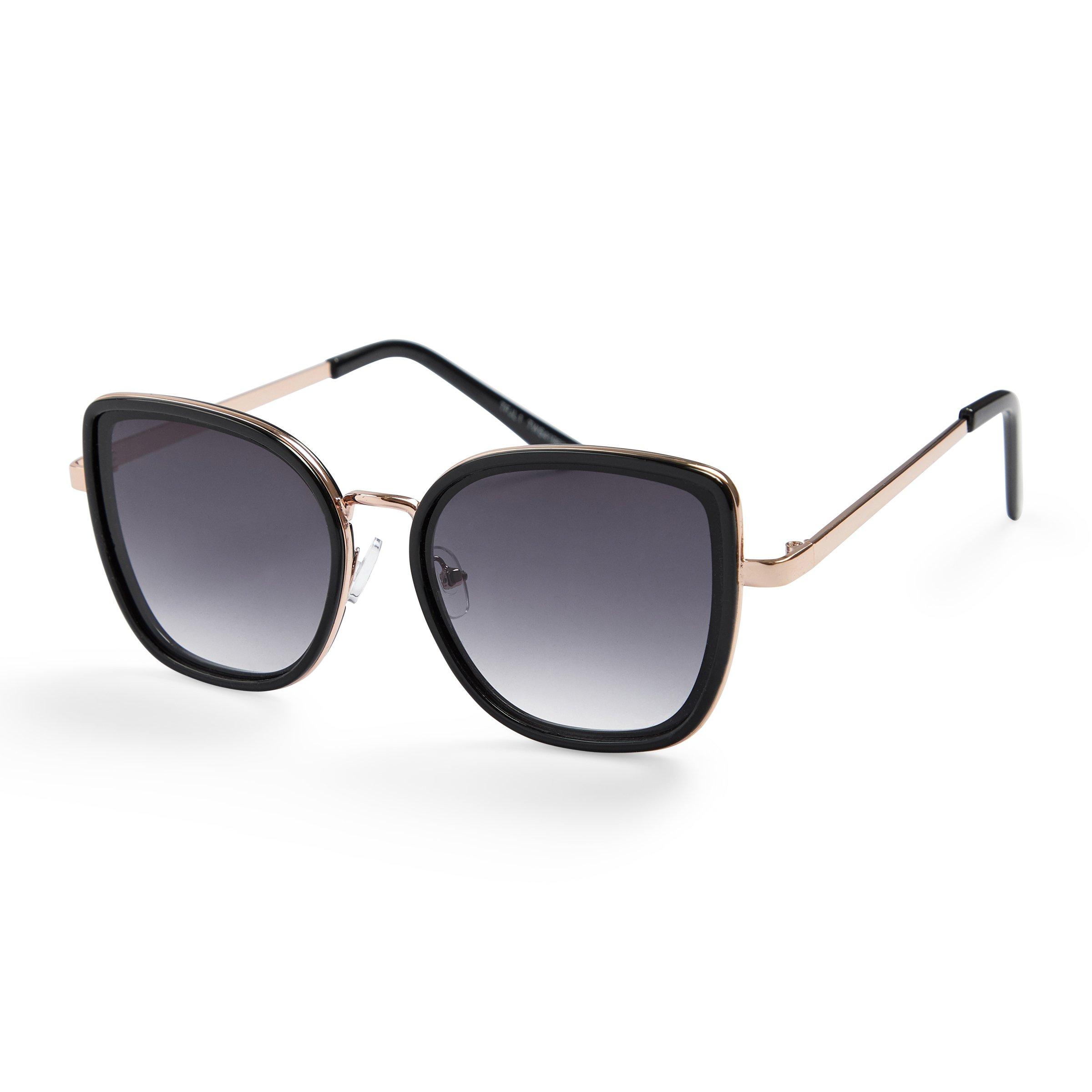 Sunglass Ru Black and Gold Cat-Eye Premium Sunglass (3186316) | Truworths