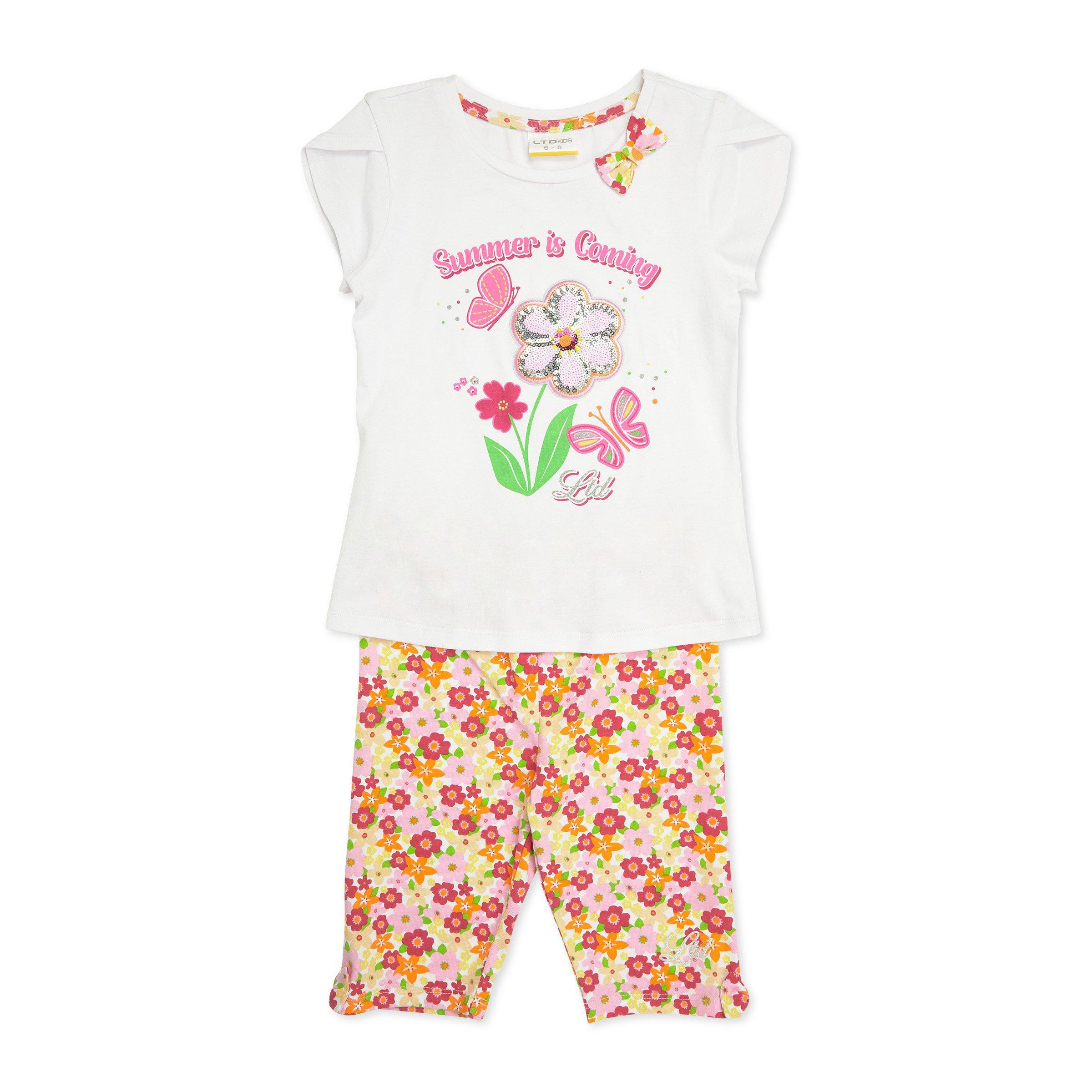 thumbnail image 2 of Girls OMG Print T-Shirt & Wet Look Leopard Legging Outfit Set - Ages 7-13 Yrs 2 of 5