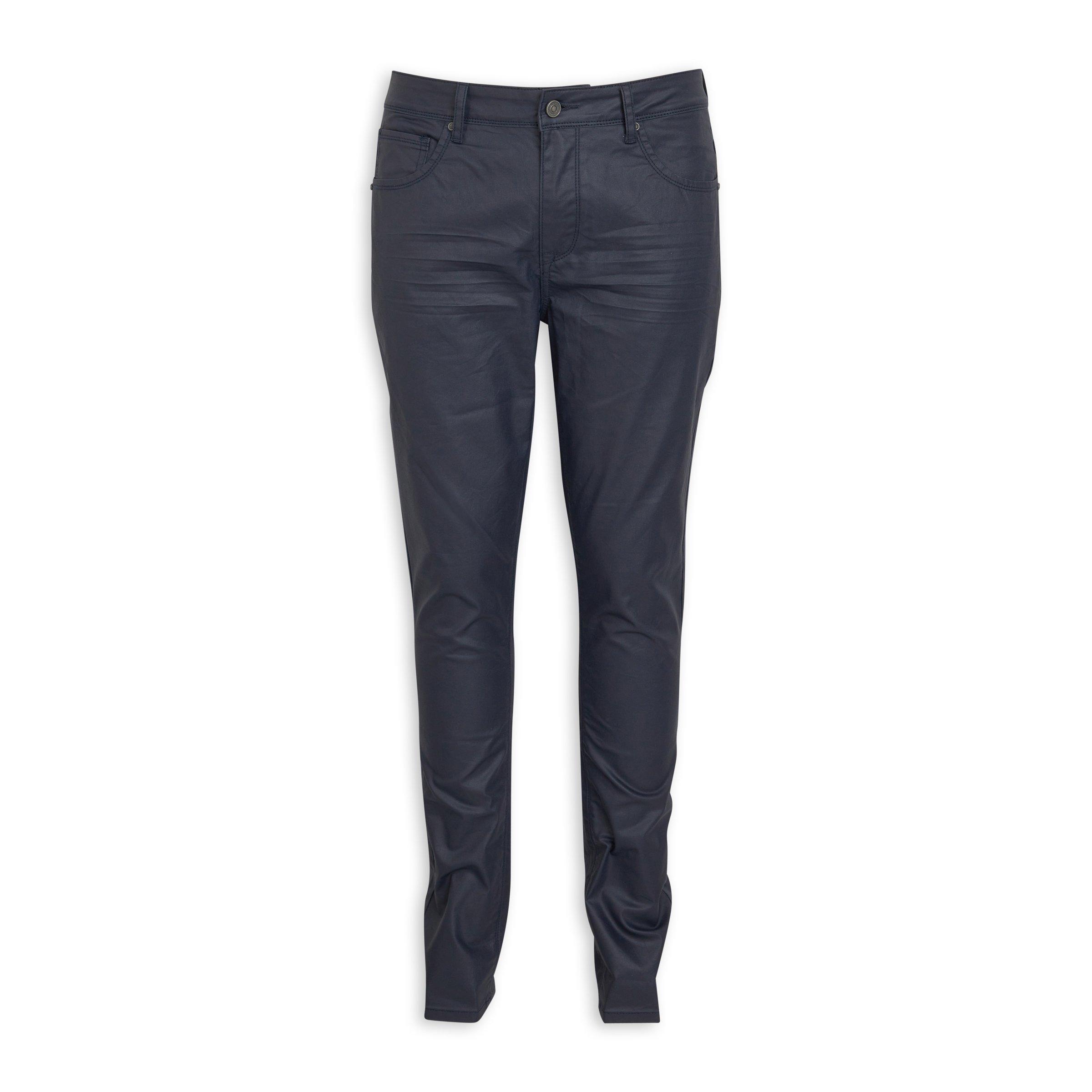 Navy Coated Skinny Jeans (3190224) | UZZI
