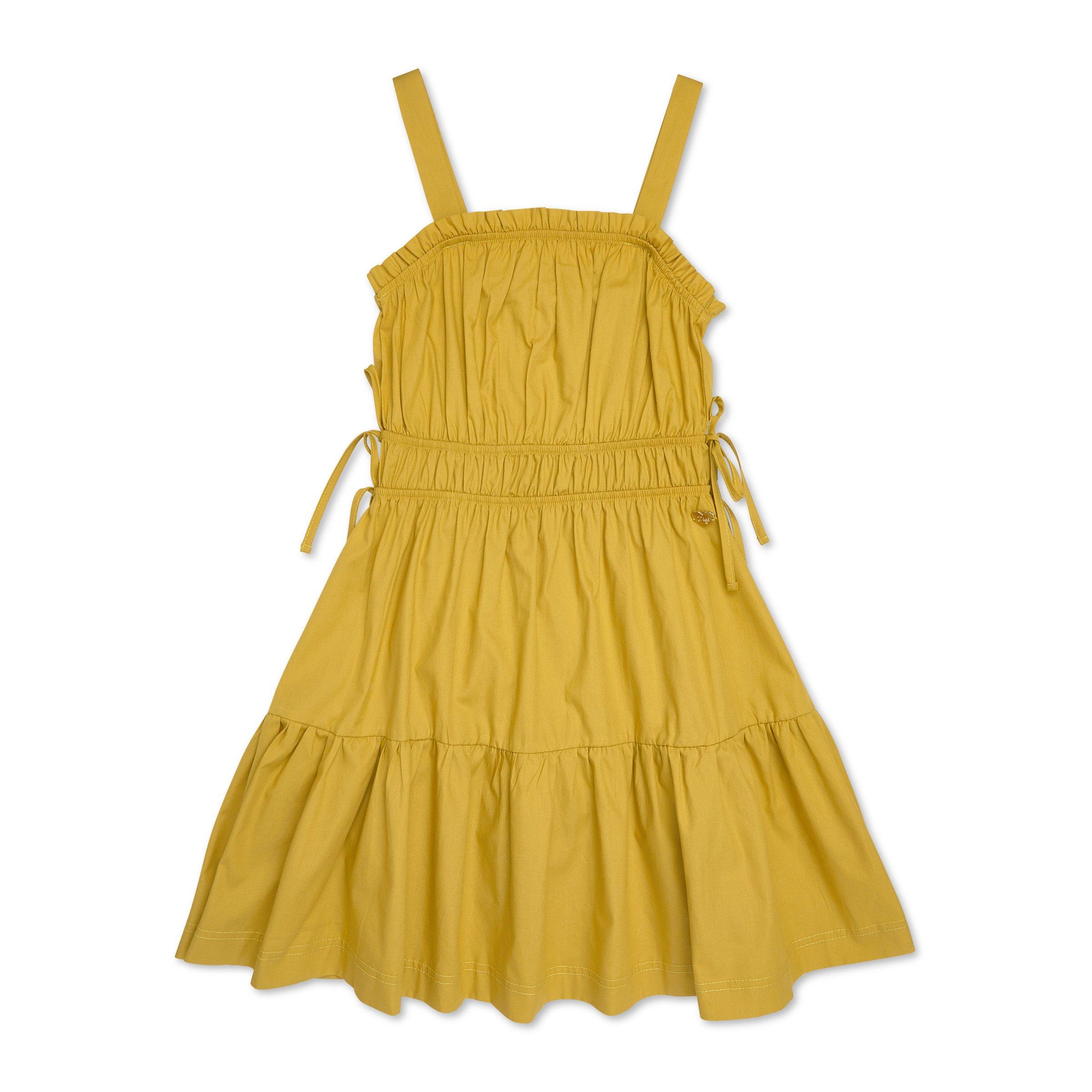 Girls Mustard Empire Dress