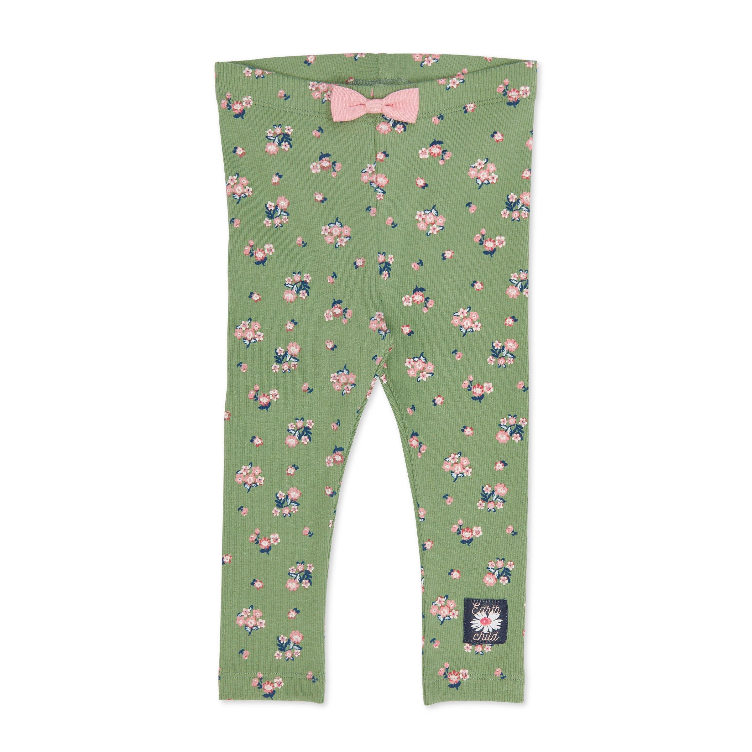 Babyhug Full Length Leggings Multiprint - Light Green
