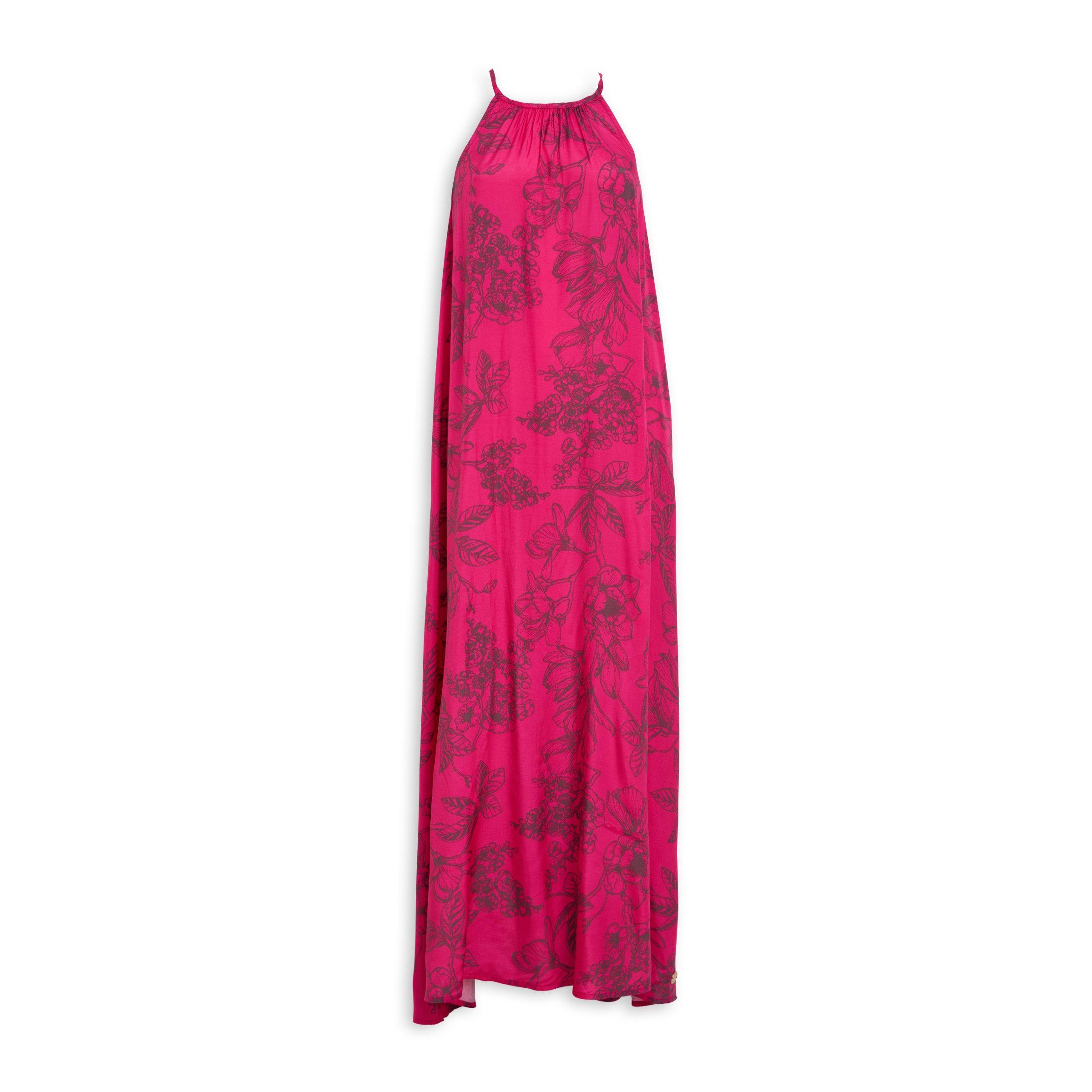 Pink Trapeze Floral Print Dress (3192685) | LTD Woman