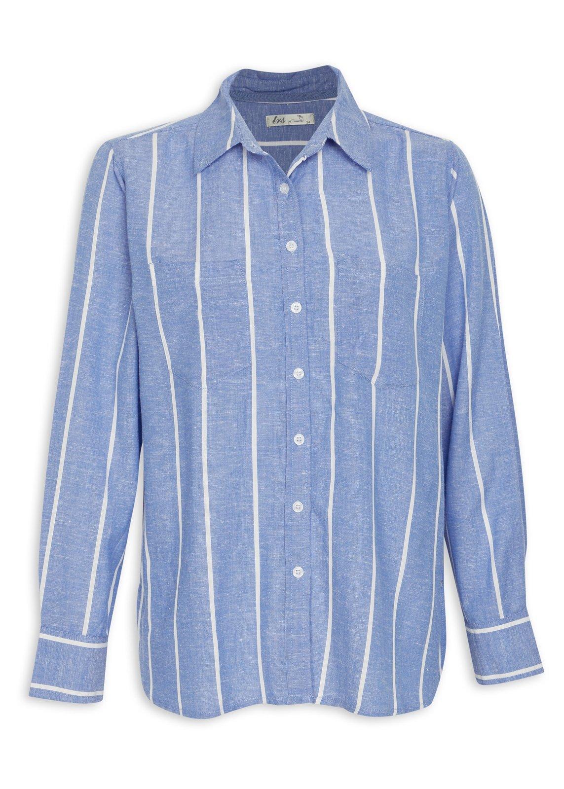 Blue and White Striped Shirt (3194020) | TRS
